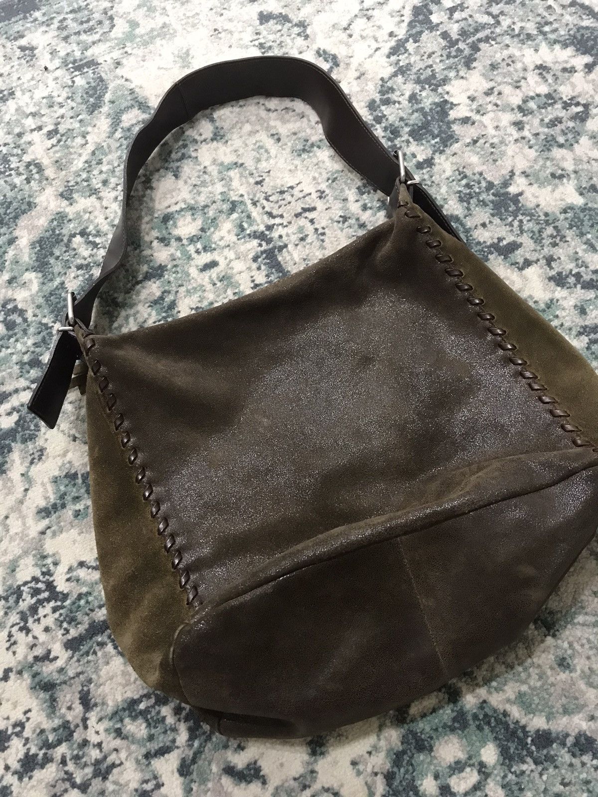 Made In Italy Laura Di Maggio Waxed Leather Handbag