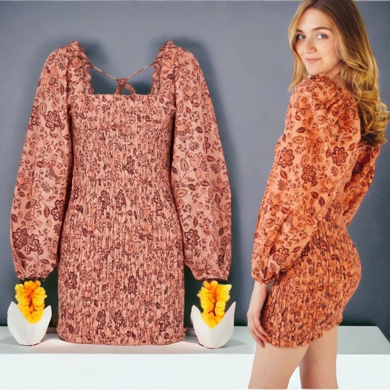 Free People Free People Smock It To Me Mini Dress Size S / US 4 / IT 40 - 3 Thumbnail