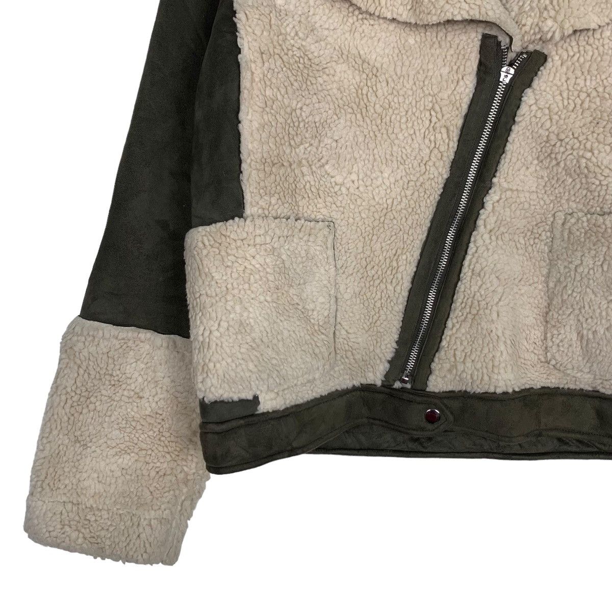 Japanese Brand CATHERINE MALAND RINO Faux Fur Asymmetrical Jacket #0082-C5 Size M / US 6-8 / IT 42-44 - 4 Thumbnail