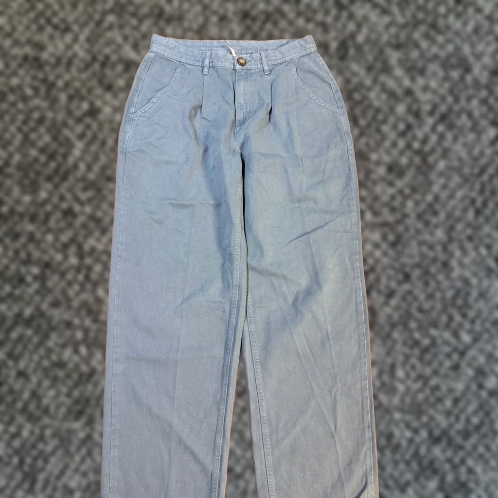 Free People Free People Womens Pants - Blue Chino Pleated High Rise Casual Size 26" / US 2 / IT 38 - 1 Thumbnail