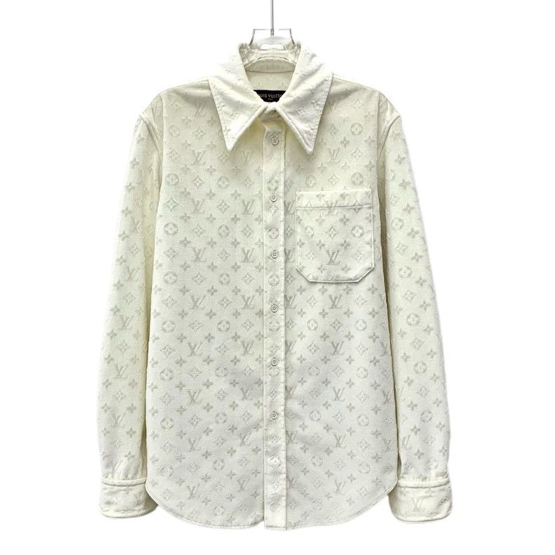 Louis Vuitton Louis Vuitton Long sleeve shirt jacket with white logo ful Size US S / EU 44-46 / 1 - 1 Thumbnail