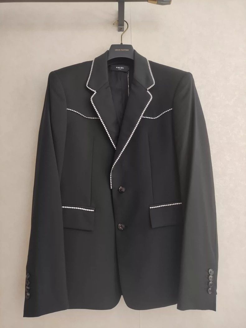 Amiri Amiri show Swarovski rhinestone suit coat-2506 Size US L / EU 52-54 / 3 - 1 Thumbnail