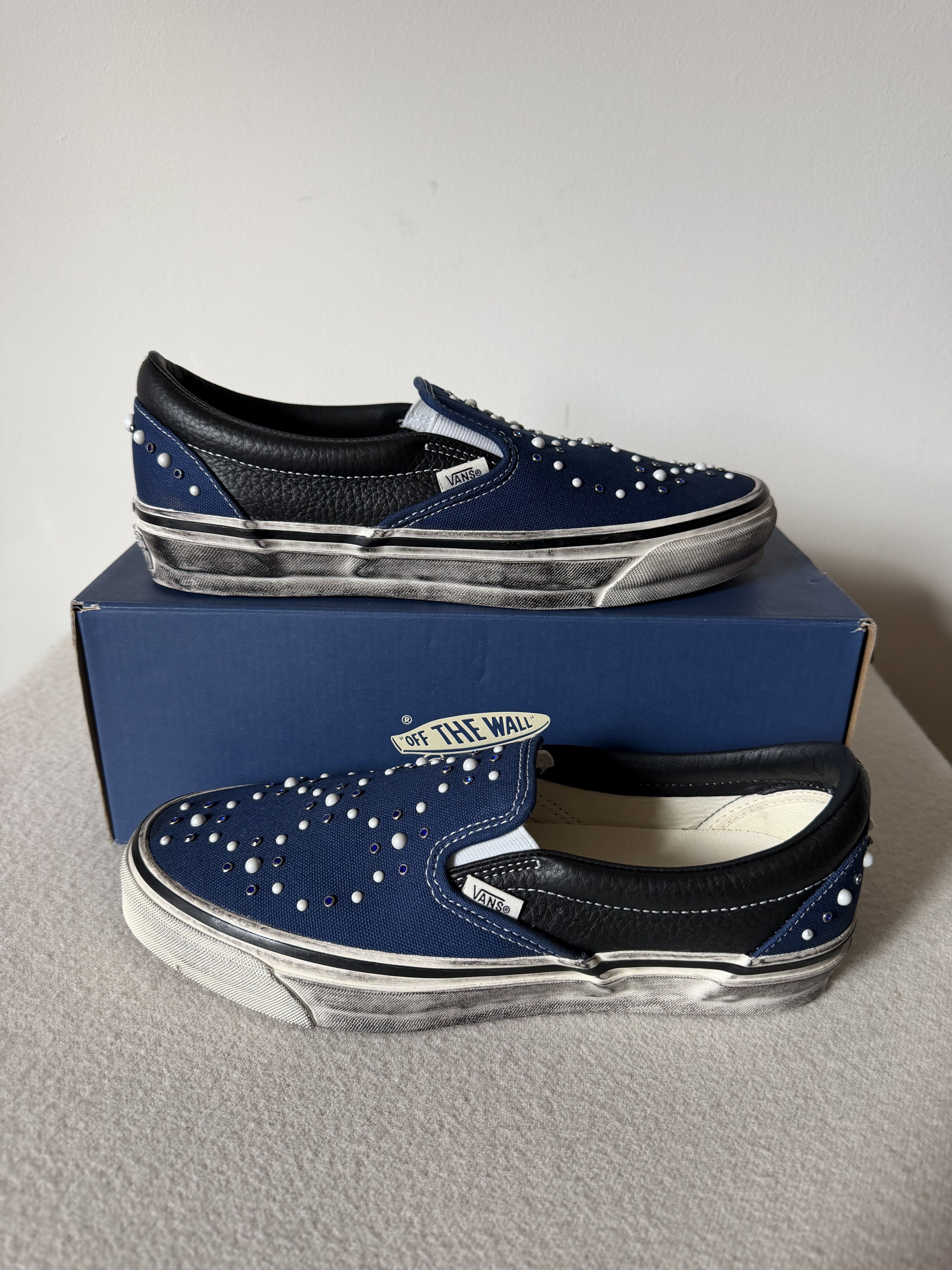 Vans Vans LX Classic Slip On 98 Pearlized in Indigo Blue Size US 9.5 / EU 42-43 - 2 Thumbnail