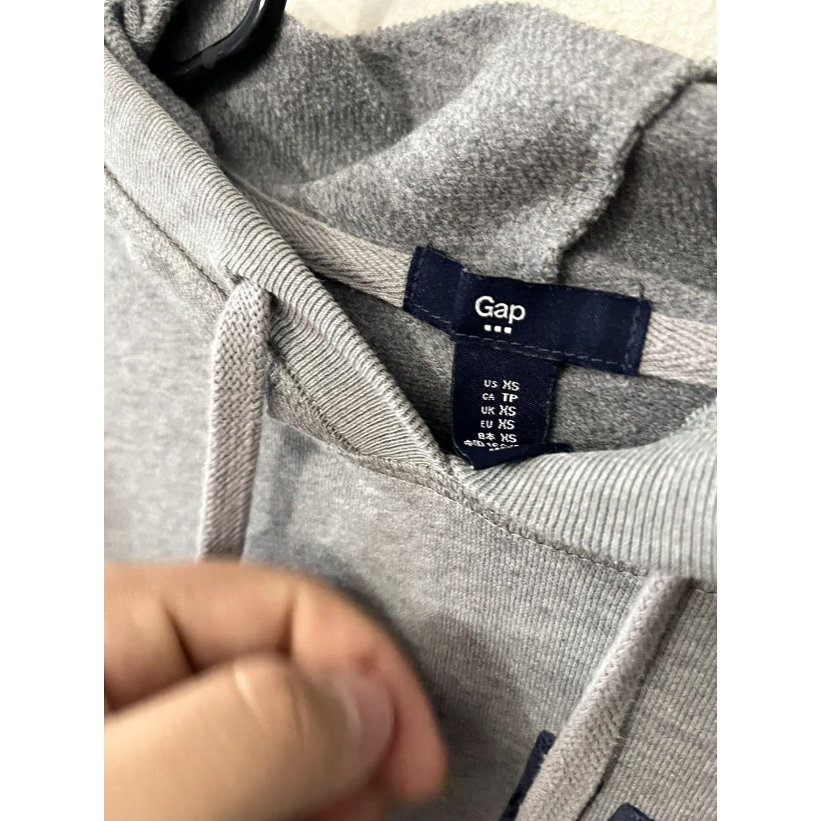 Gap GAP Hooded Sweatshirt Pullover Women XS Gray Stars Logo Activewear Size XS / US 0-2 / IT 36-38 - 4 Thumbnail