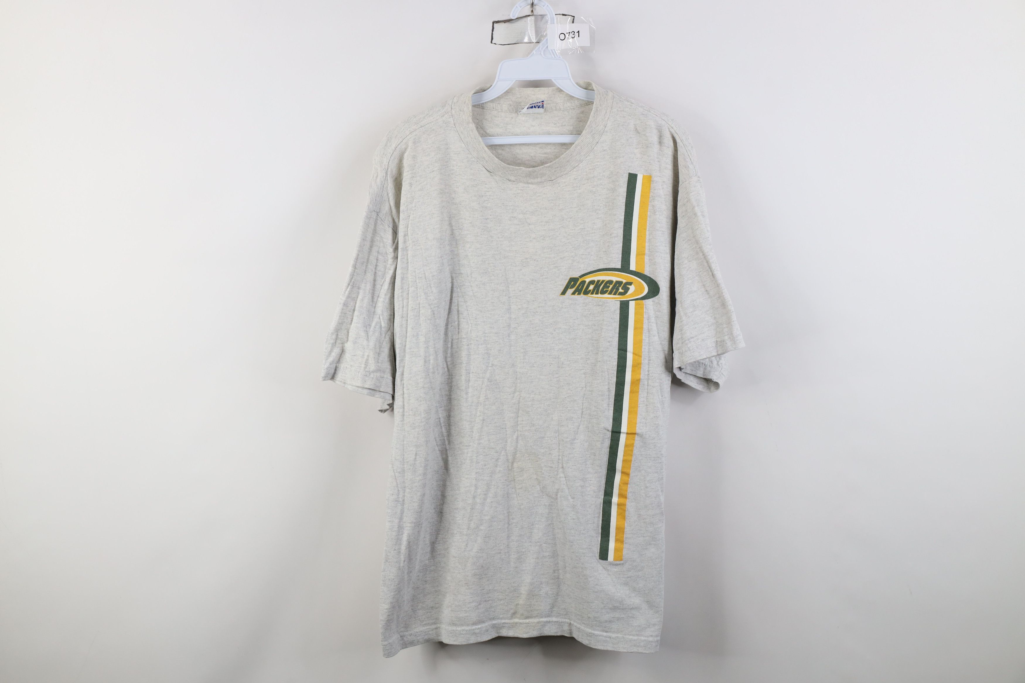 Vintage Vintage 90s Green Bay Packers Football T-Shirt Heather Gray Size US L / EU 52-54 / 3 - 1 Thumbnail