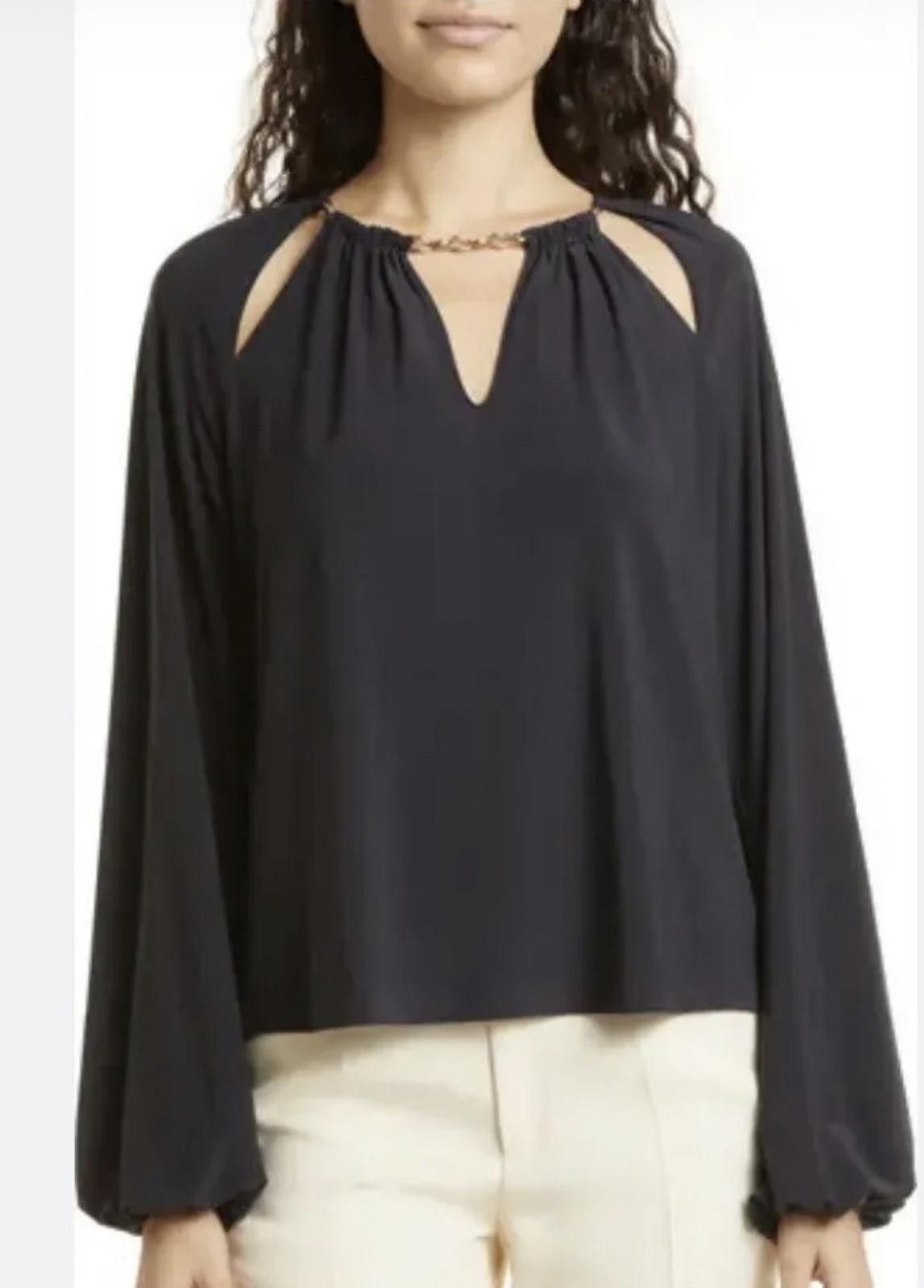 Other Ramy Brook Varinda Black Top with Chain Detail Size XS / US 0-2 / IT 36-38 - 1 Thumbnail