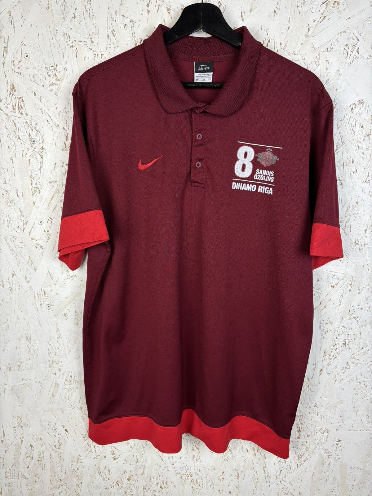 Nike Nike Dinamo Riga #8 Sandis Ozolins 2013 Player Issue Polo Size US XXL / EU 58 / 5 - 1 Thumbnail