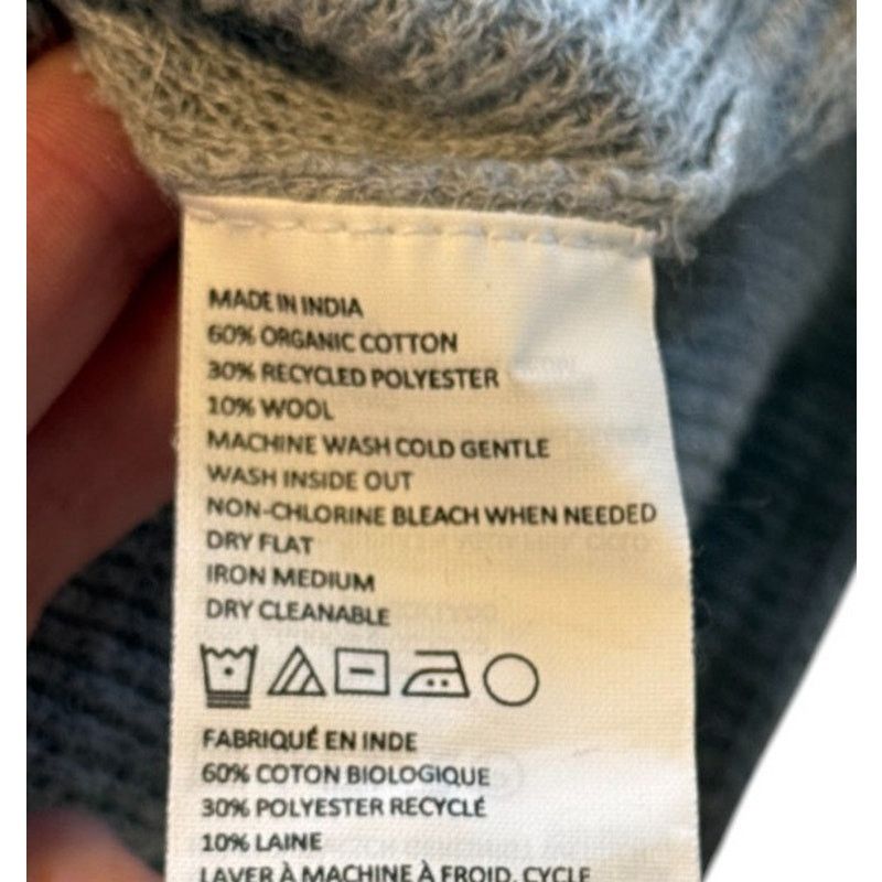 Prana Prana Top Women Small Gray Wool Cotton Henley Gorpcore Size S / US 4 / IT 40 - 6 Thumbnail