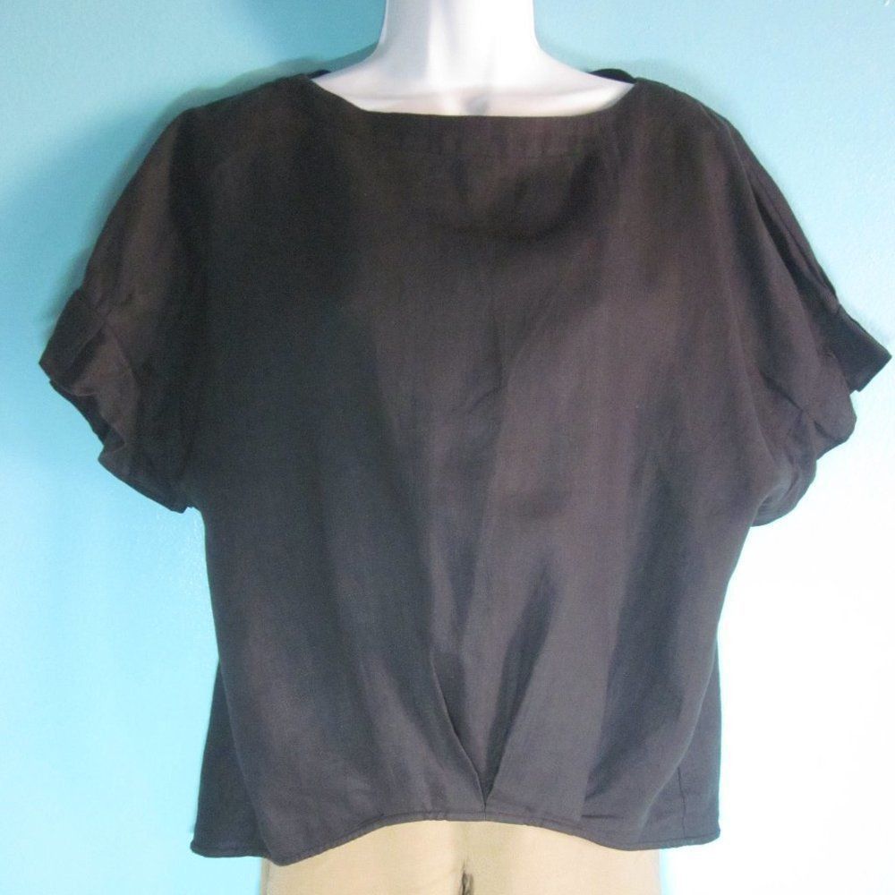 Japan Rags Studio Clip Womens Black Linen Top Size L Japan Brand Size L / US 10 / IT 46 - 11 Thumbnail