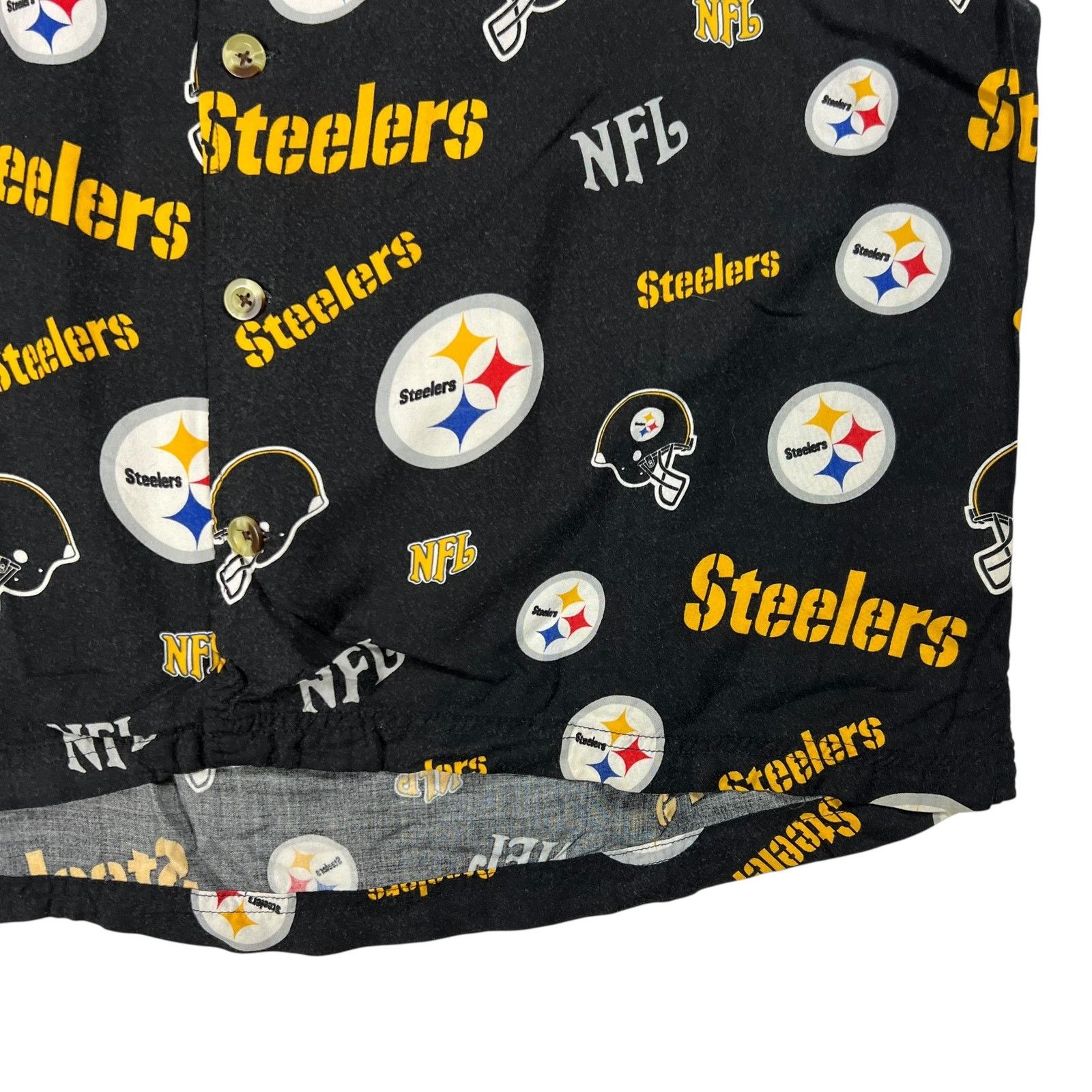 NFL × Vintage Vintage Y2K Pittsburgh Steelers NFL all over print Hawaiian Size US XL / EU 56 / 4 - 3 Thumbnail