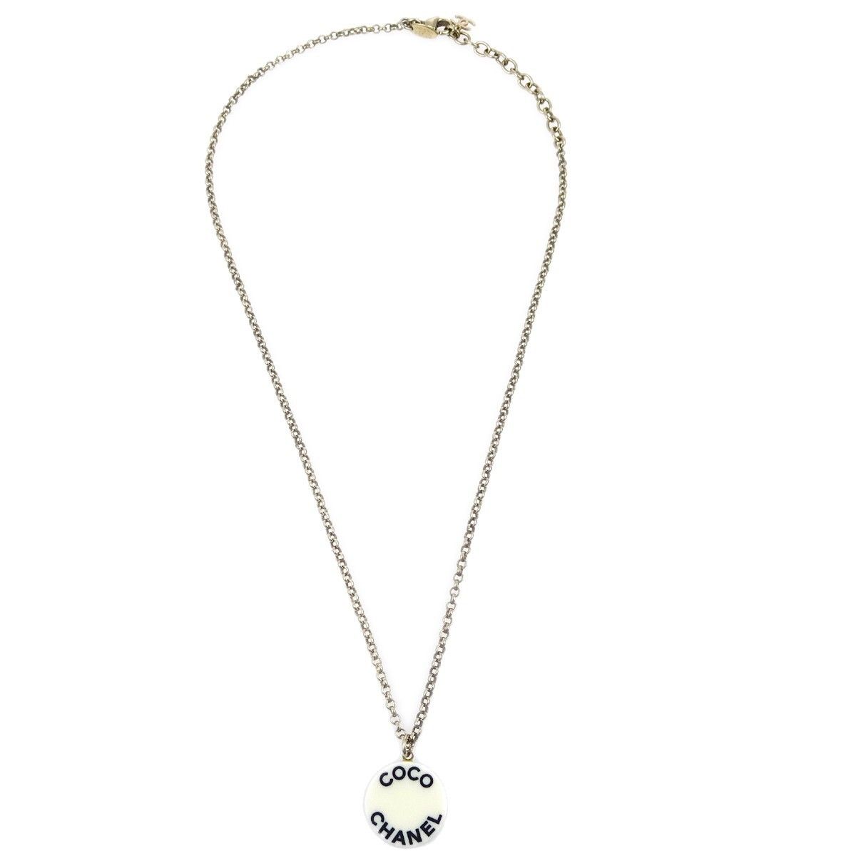 Chanel Chanel Vintage CC Pendent Necklace Plated Metal Size ONE SIZE - 1 Thumbnail