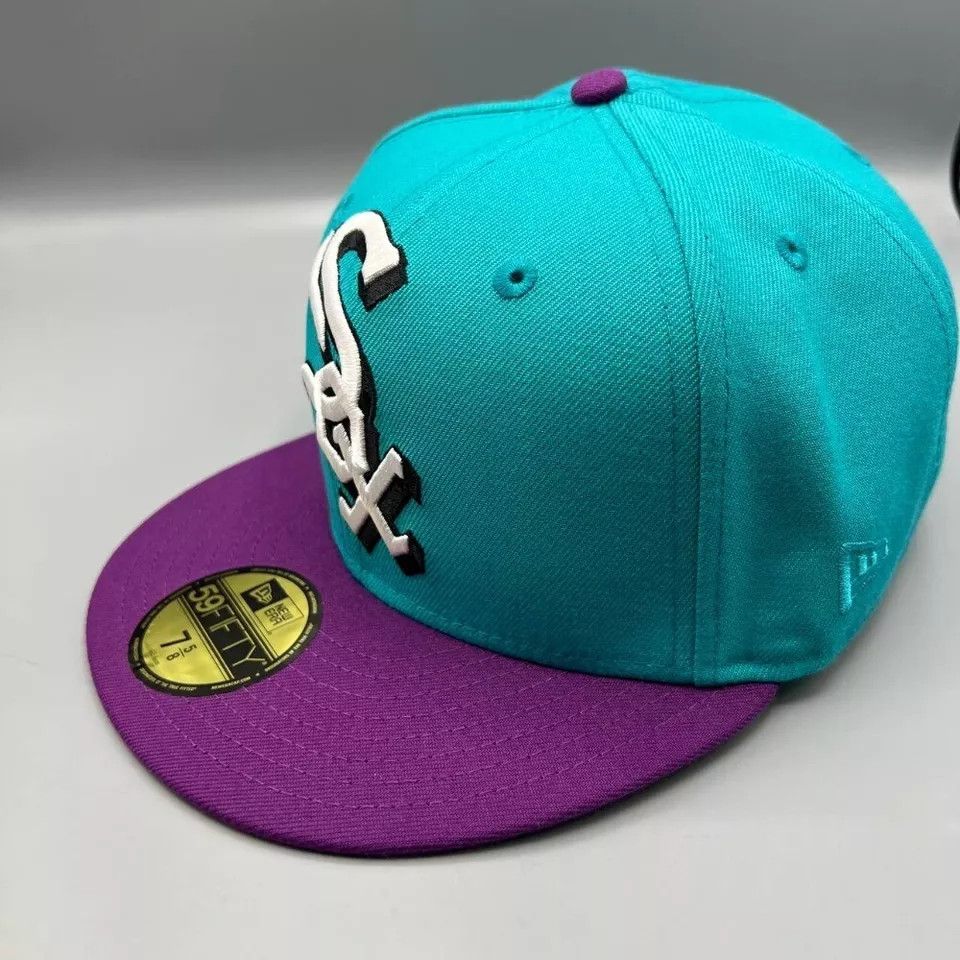 New Era Chicago White Sox Hat Men 7 5/8 59Fifty New Era Fitted Cap Size ONE SIZE - 3 Thumbnail
