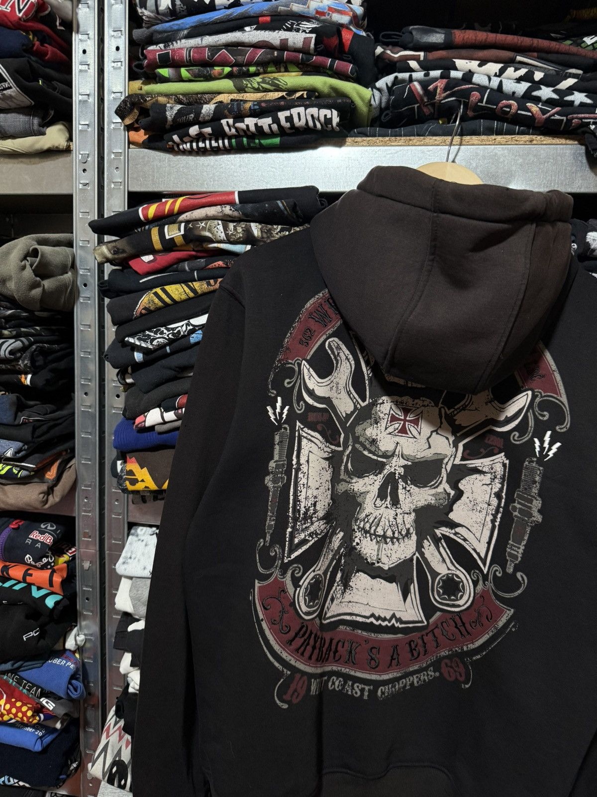 West Coast Choppers Vintage West Coast Choppers Payback Is A Bitch Hoodie Y2K Size US XL / EU 56 / 4 - 4 Thumbnail
