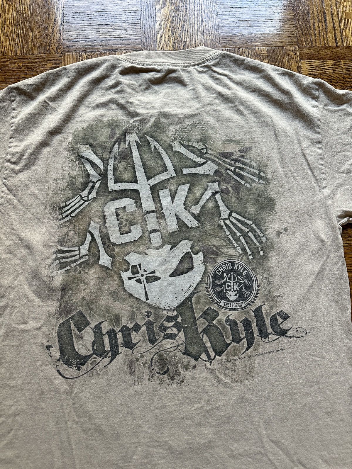 Vintage Vintage Y2K Chris Kyle Skull Graphic Tee Size US M / EU 48-50 / 2 - 3 Thumbnail