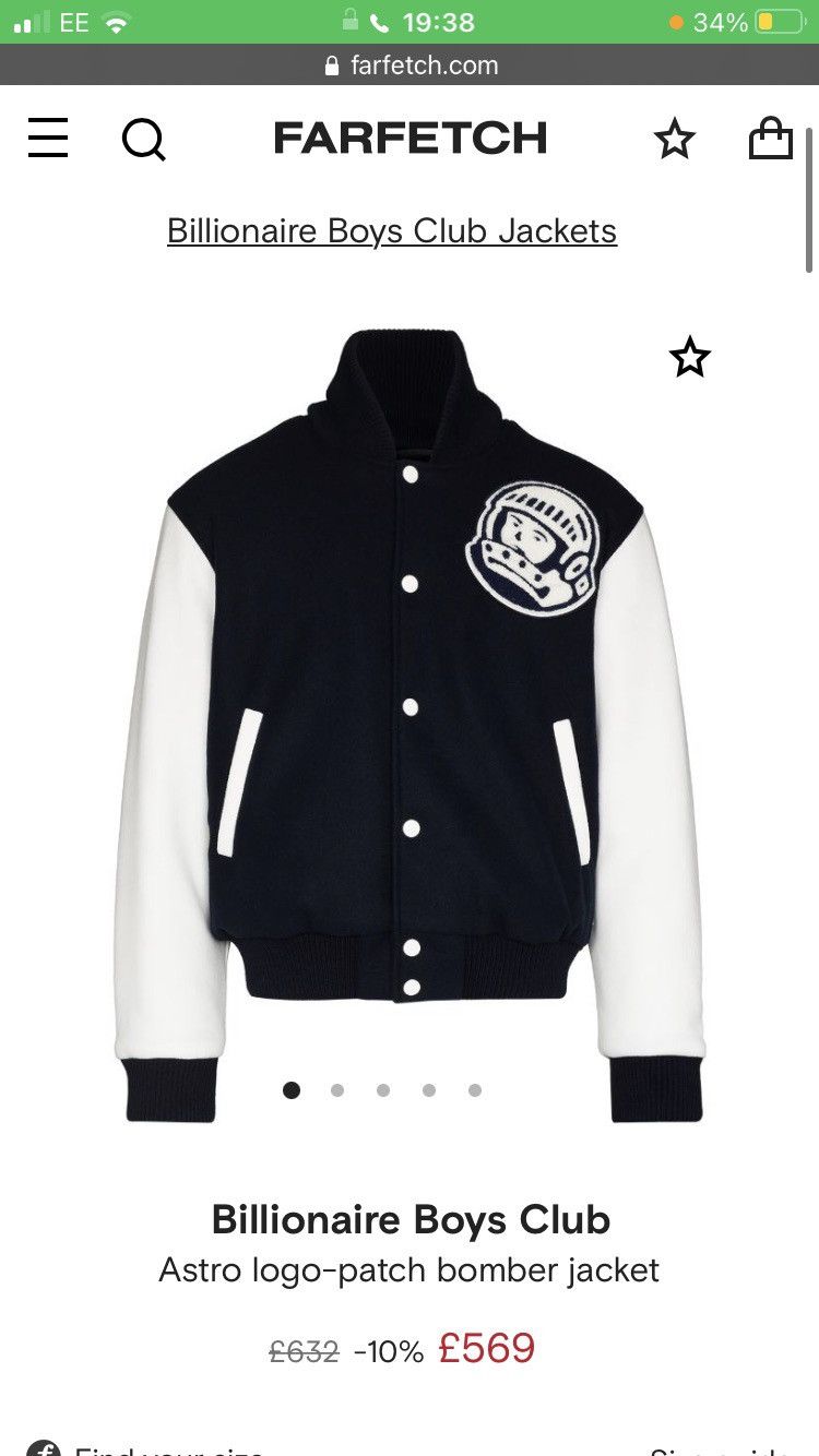 Billionaire Boys Club Billionaire Boys Club Varsity Jacket Navy White Astronaut Size US S / EU 44-46 / 1 - 7 Thumbnail