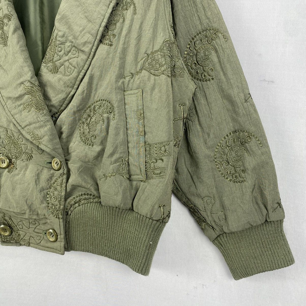 Japanese Brand Vintage Double Collar Embroidery Pattern Coat Jacket Size S / US 4 / IT 40 - 3 Thumbnail