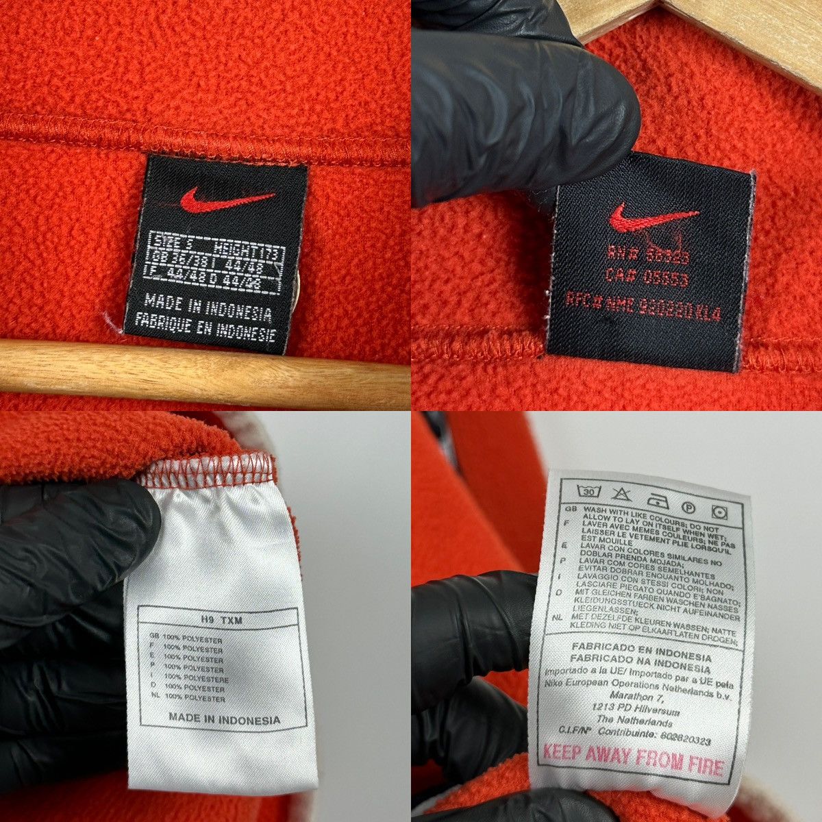 Nike 90s Vintage Nike Center Big Logo Fleece Half Neck Jacket Size US S / EU 44-46 / 1 - 24 Thumbnail