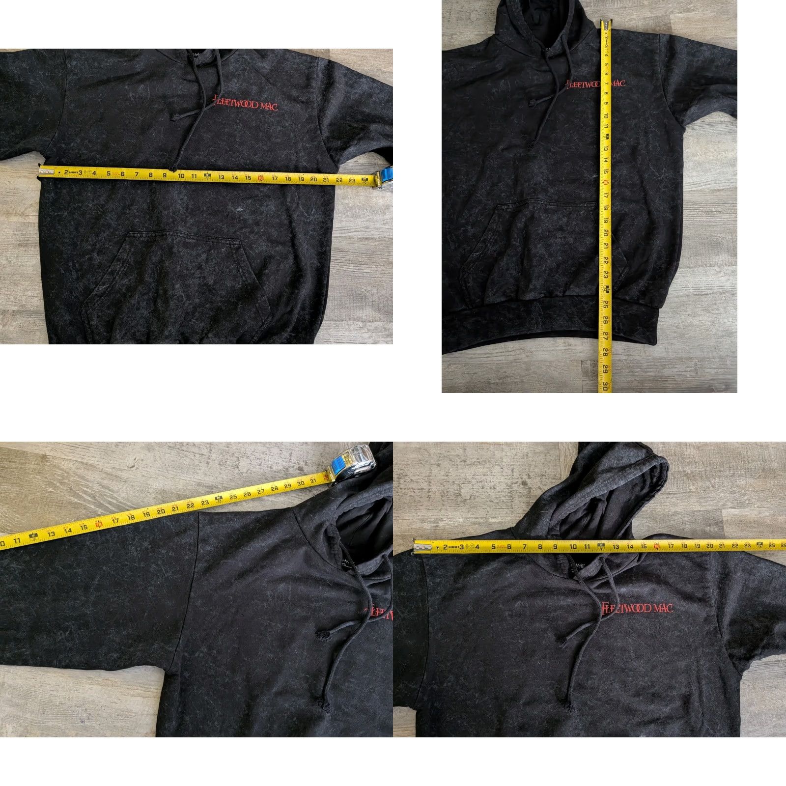 Vintage Fleetwood Mac On Tour Hoodie Unisex M Black Hooded Sweatshirt Size US M / EU 48-50 / 2 - 8 Thumbnail