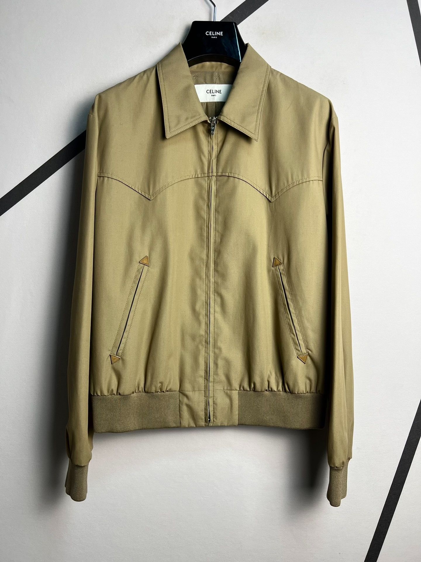 Celine Celine Khaki Western Arrow Zip Jacket Size US XL / EU 56 / 4 - 1 Thumbnail