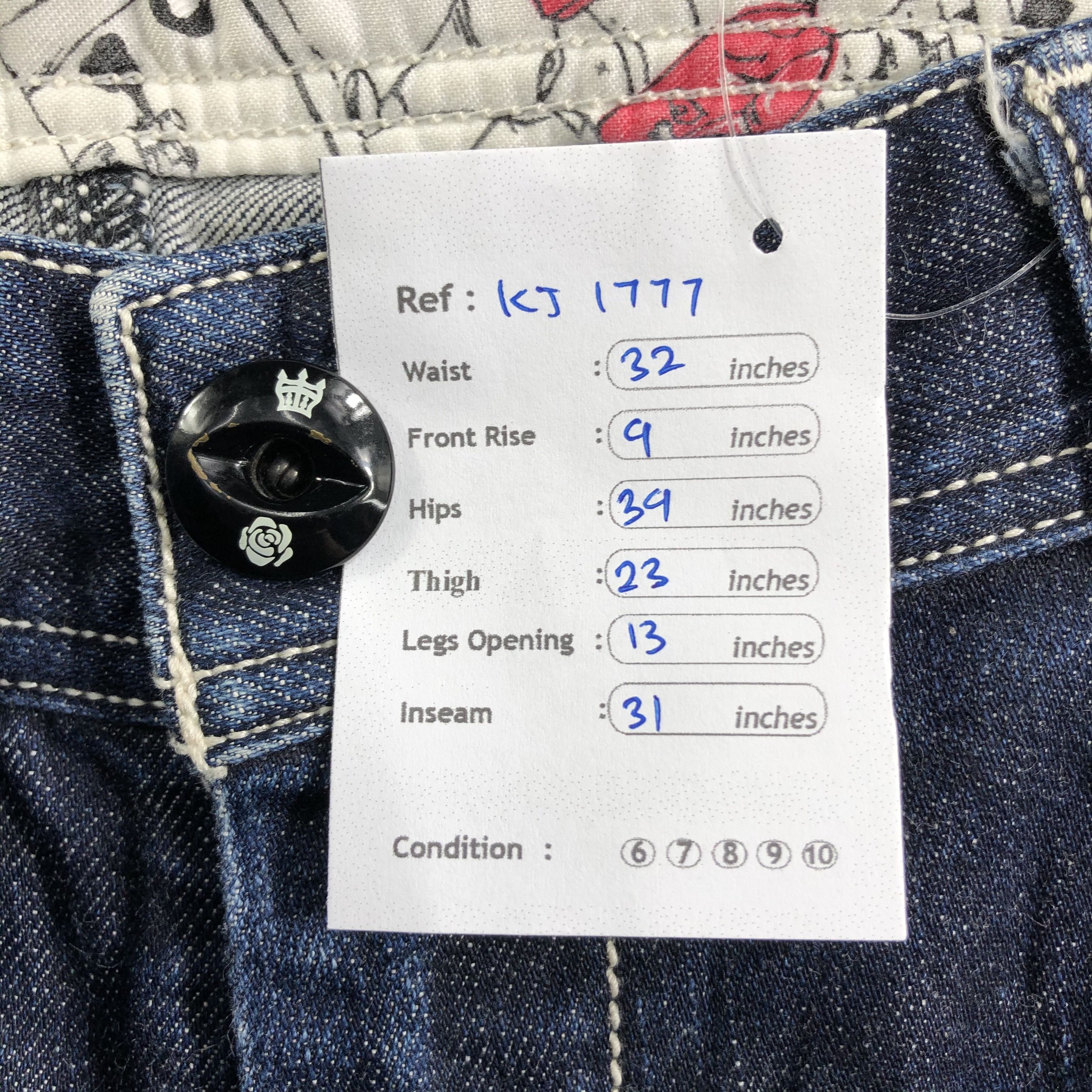 Japanese Brand Japanese Brand Radeo Crowns Jeans Dark Wash Denim KJ1777 Size US 28 / EU 44 - 10 Thumbnail