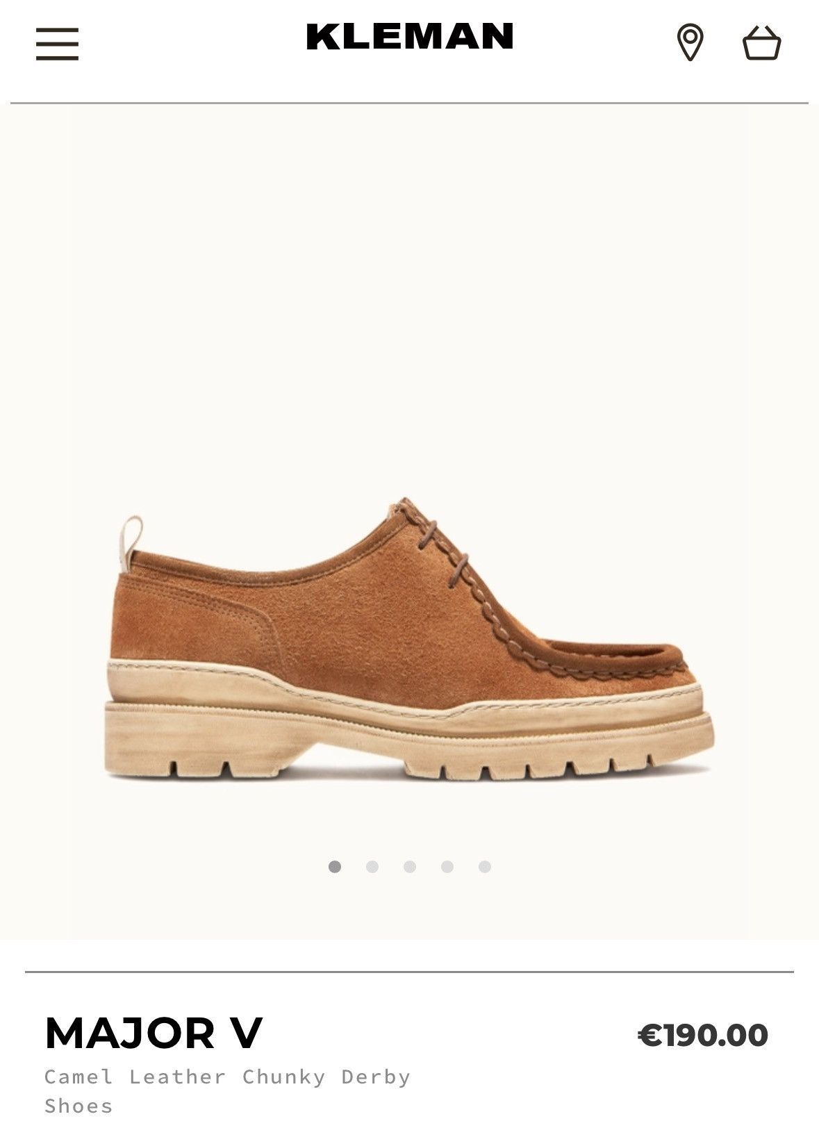 image of Kleman Major V Suede Derby Shoes in Brown, Men's (Size 11)