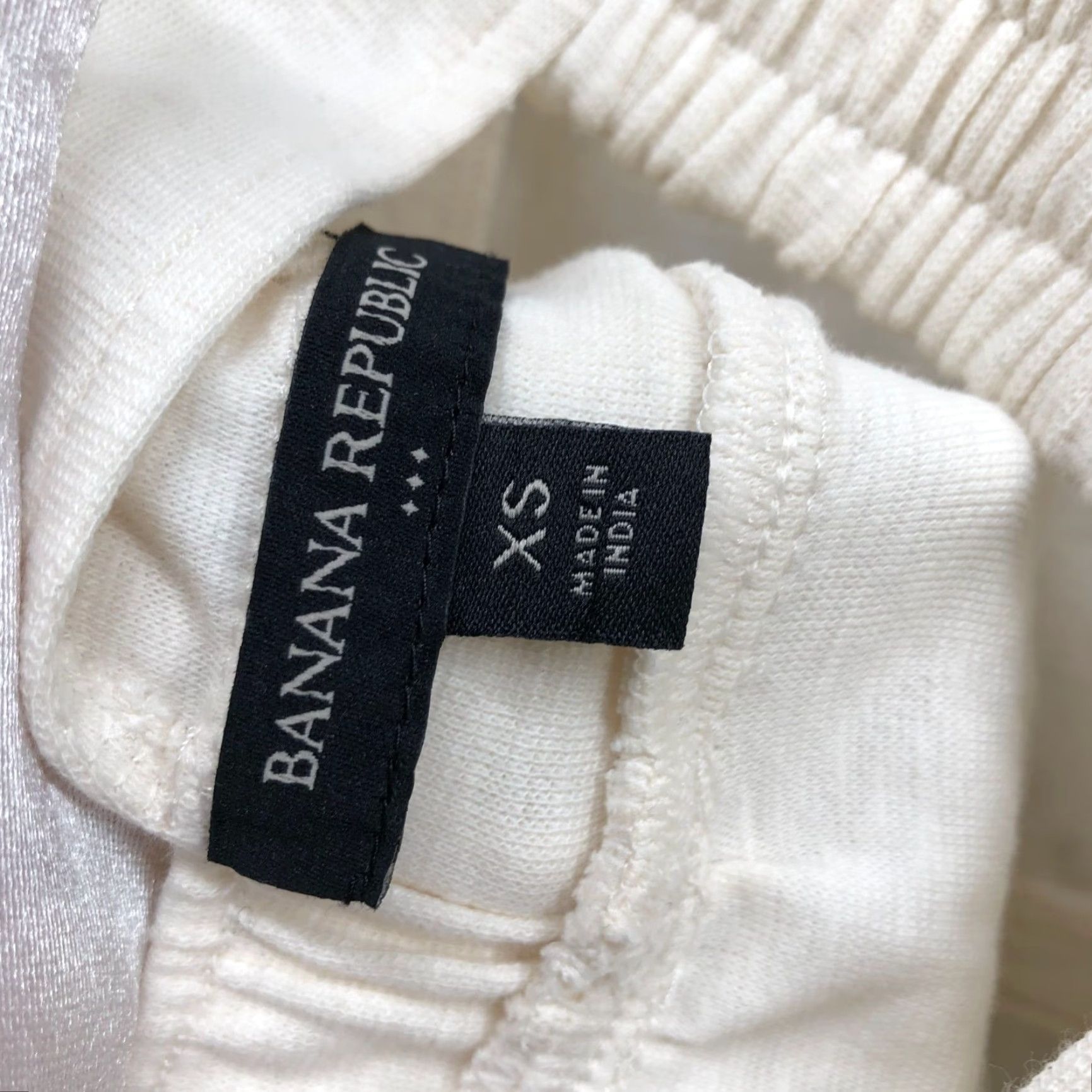 Banana Republic Banana Republic Ruffle Short Sleeve Peplum Top Womens XS Ivory Knit Crew Neck Pullover Casual T-Shirt Size XS / US 0-2 / IT 36-38 - 7 Thumbnail