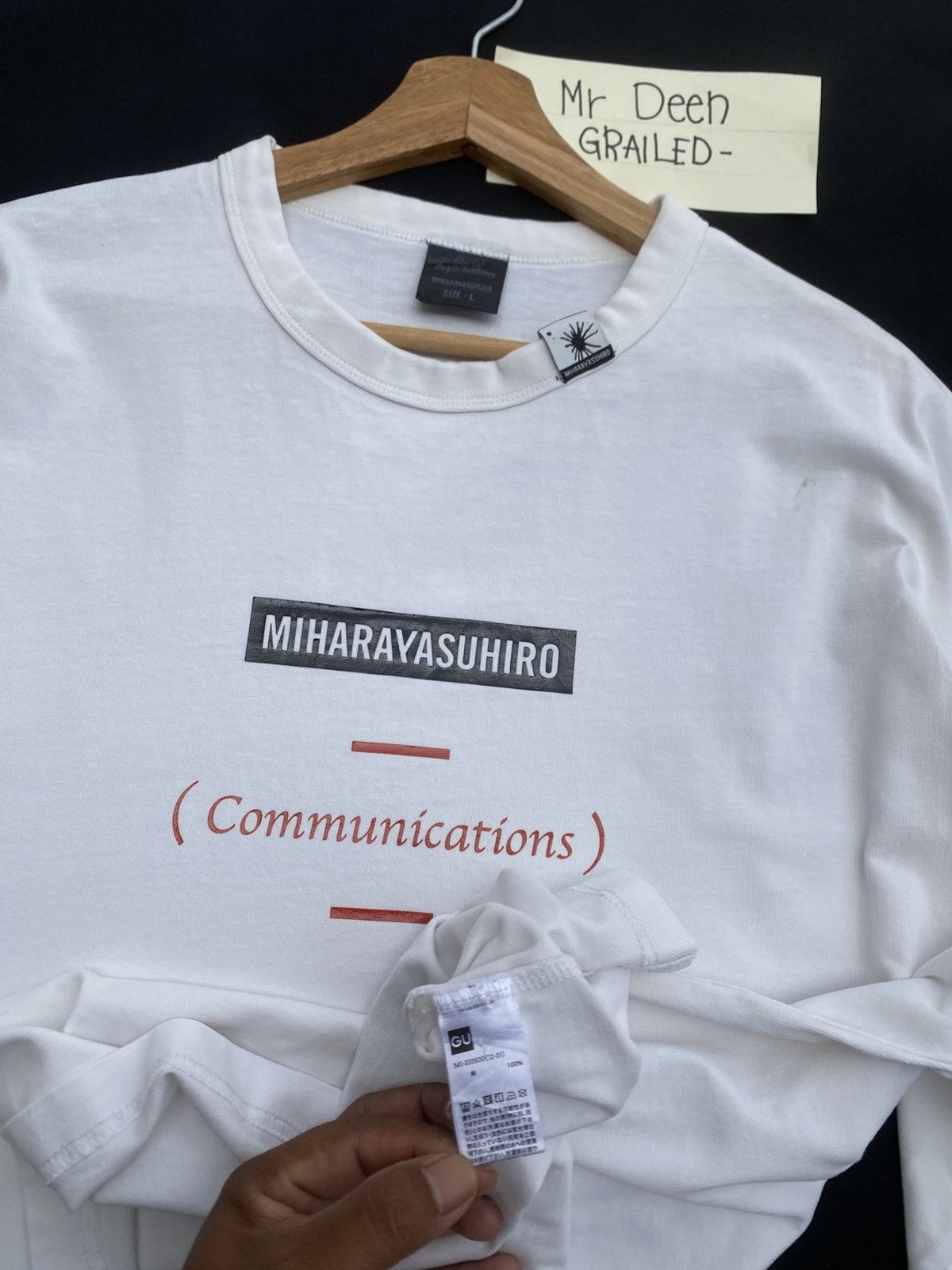 Maison MIHARA YASUHIRO Rare Miharayasuhiro Communications x GU Tshirt Size US L / EU 52-54 / 3 - 12 Thumbnail