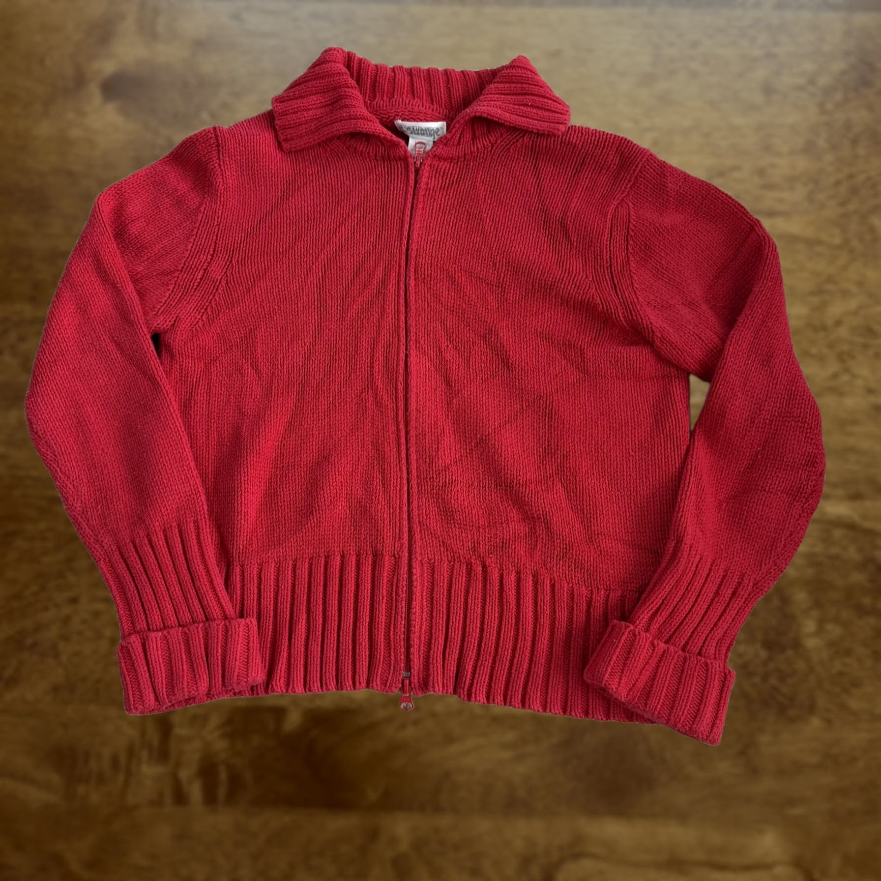 Worthington Vintage Worthington Essentials Cardigan Sweater Womens Large Red Full Zip Knit Size L / US 10 / IT 46 - 1 Thumbnail