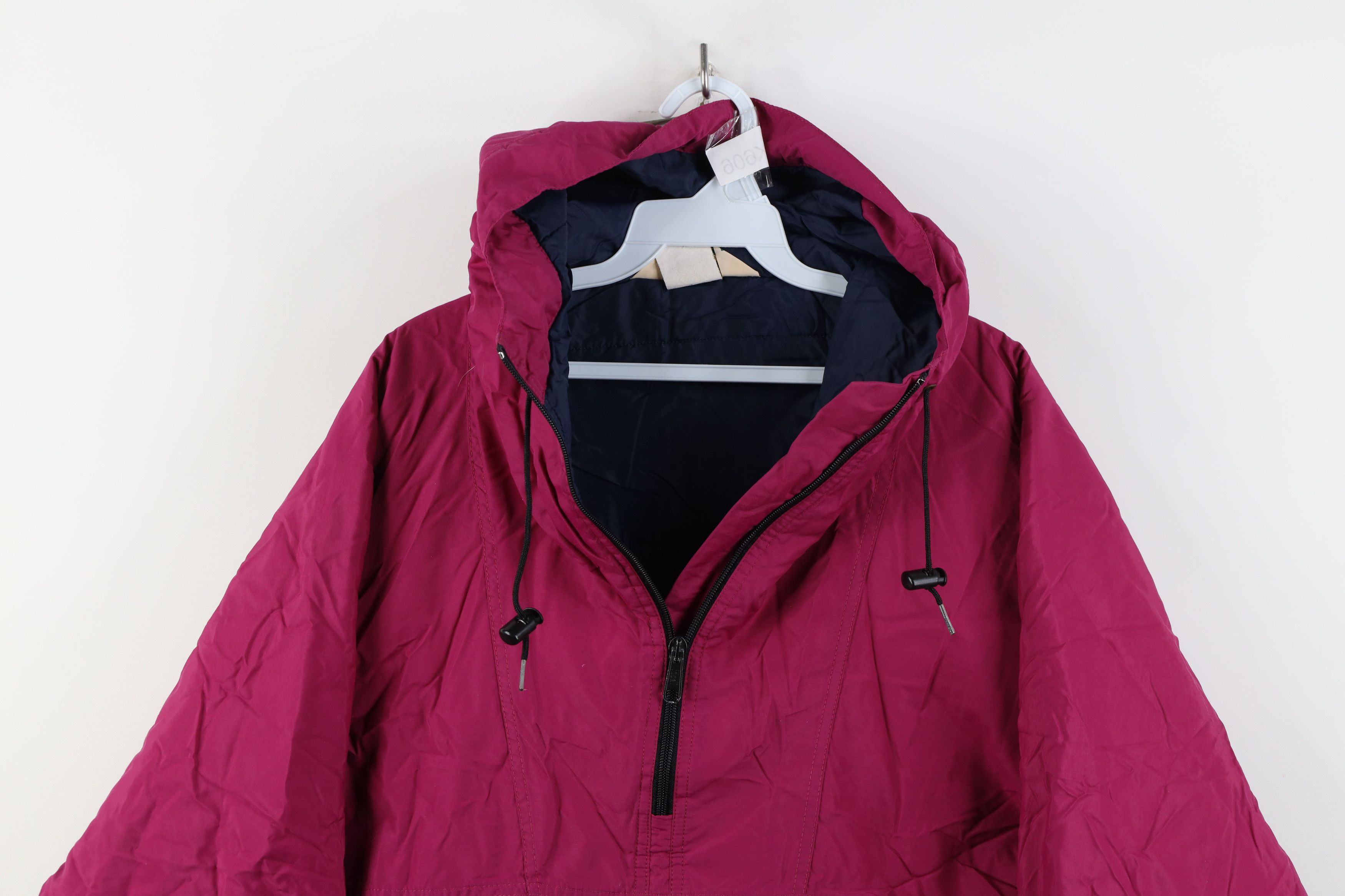 L.L. Bean Vintage 90s LL Bean Spell Hooded Packable Anorak Jacket Pink Size M / US 6-8 / IT 42-44 - 2 Thumbnail
