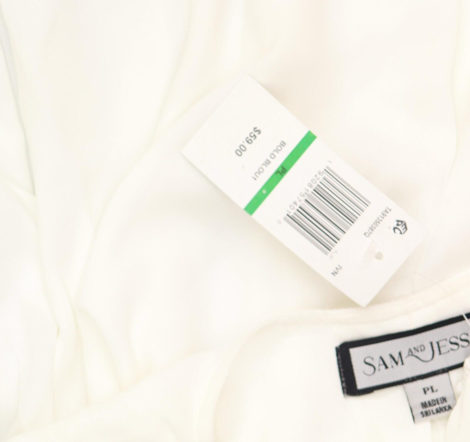 Other Sam & Jess Petite Puff-sleeve Top New Ivory Off White Pl Size L / US 10 / IT 46 - 4 Thumbnail