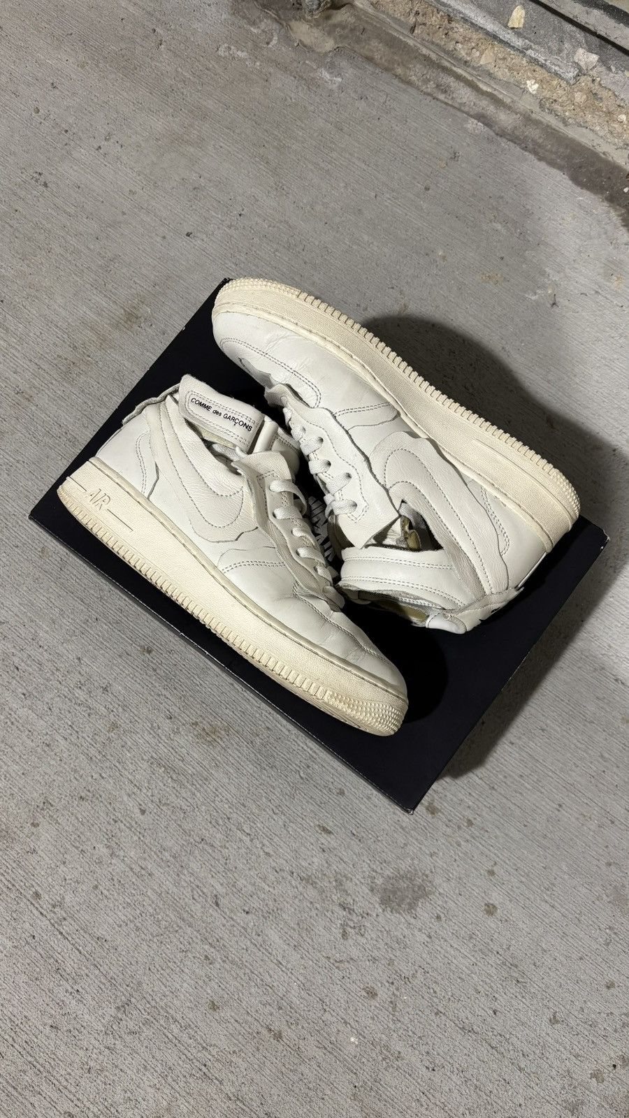 Comme des Garcons × Nike Comme Des Garçons Nike Air Force 1 Mid Size US 7 / EU 40 - 4 Thumbnail