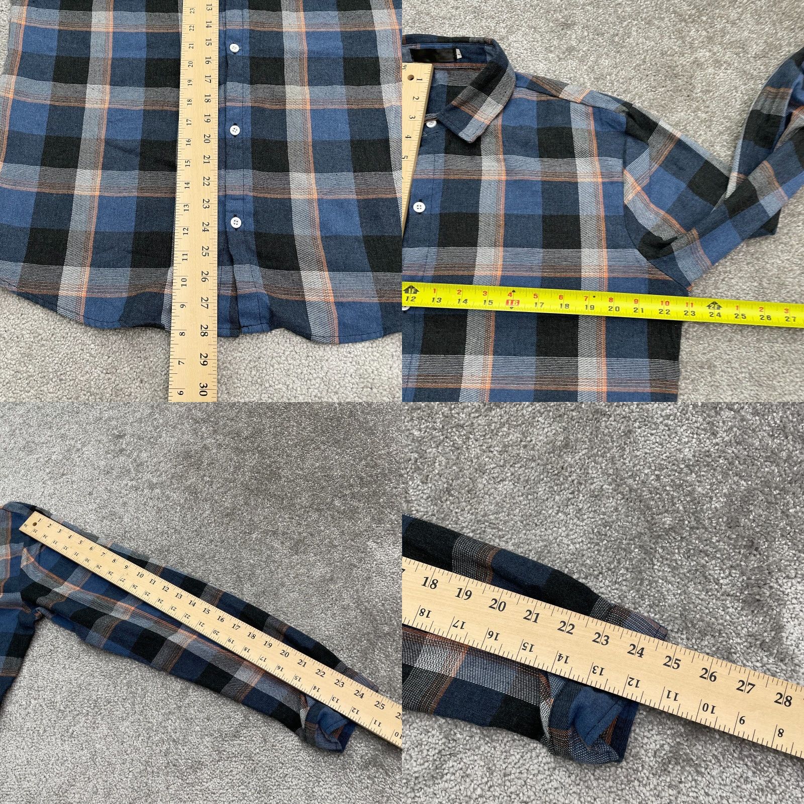 Vintage Unbranded Flannel Shirt Mens Large Blue Plaid Long Sleeve Button Down Casual Top Size US L / EU 52-54 / 3 - 8 Thumbnail