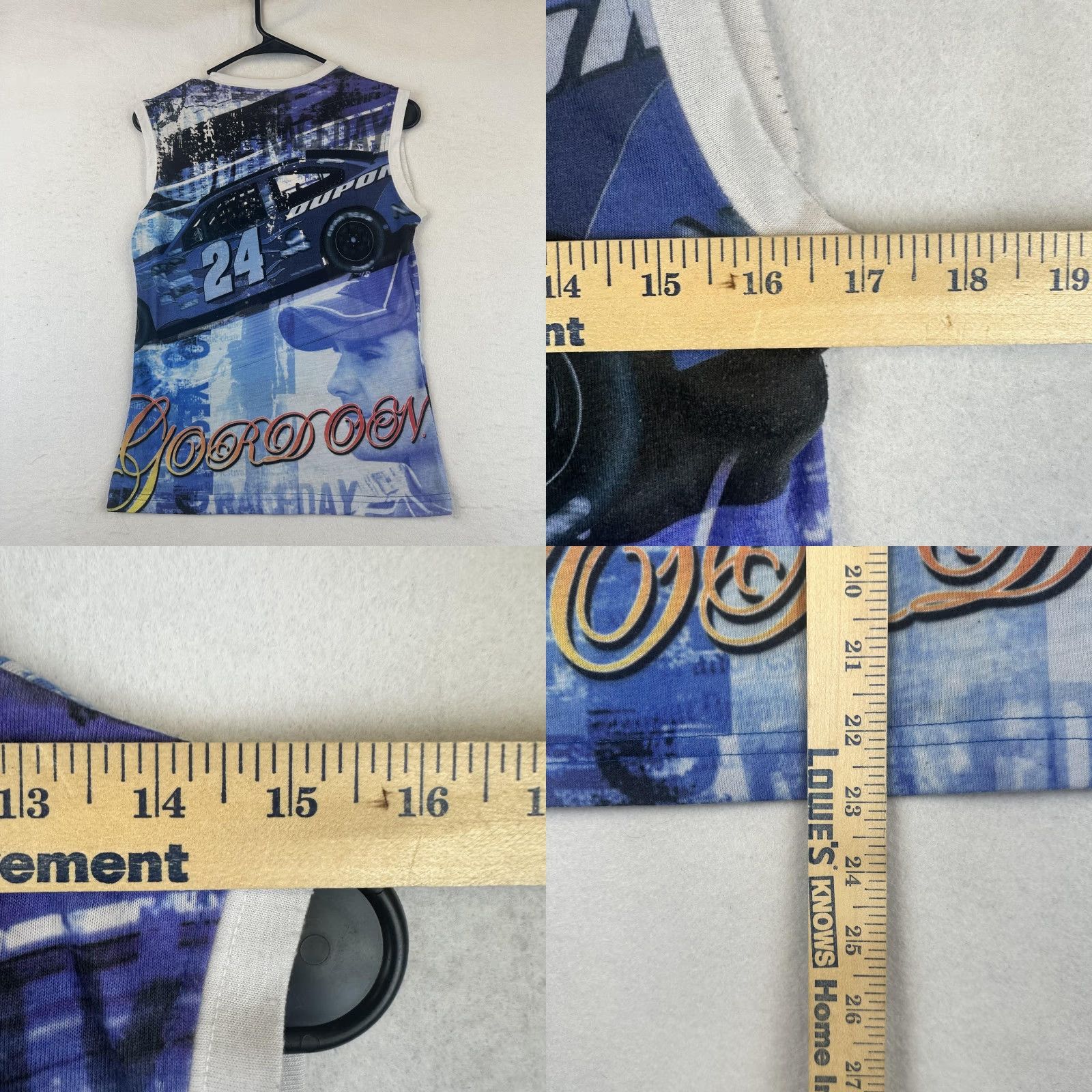 Chase Authentics Jeff Gordon NASCAR Shirt Womens Small Sleeveless Chase Authentics Race Car 24 | Tank Top | Blue | Graphic Rhinestone | Jersey | Sports Size S / US 4 / IT 40 - 8 Thumbnail
