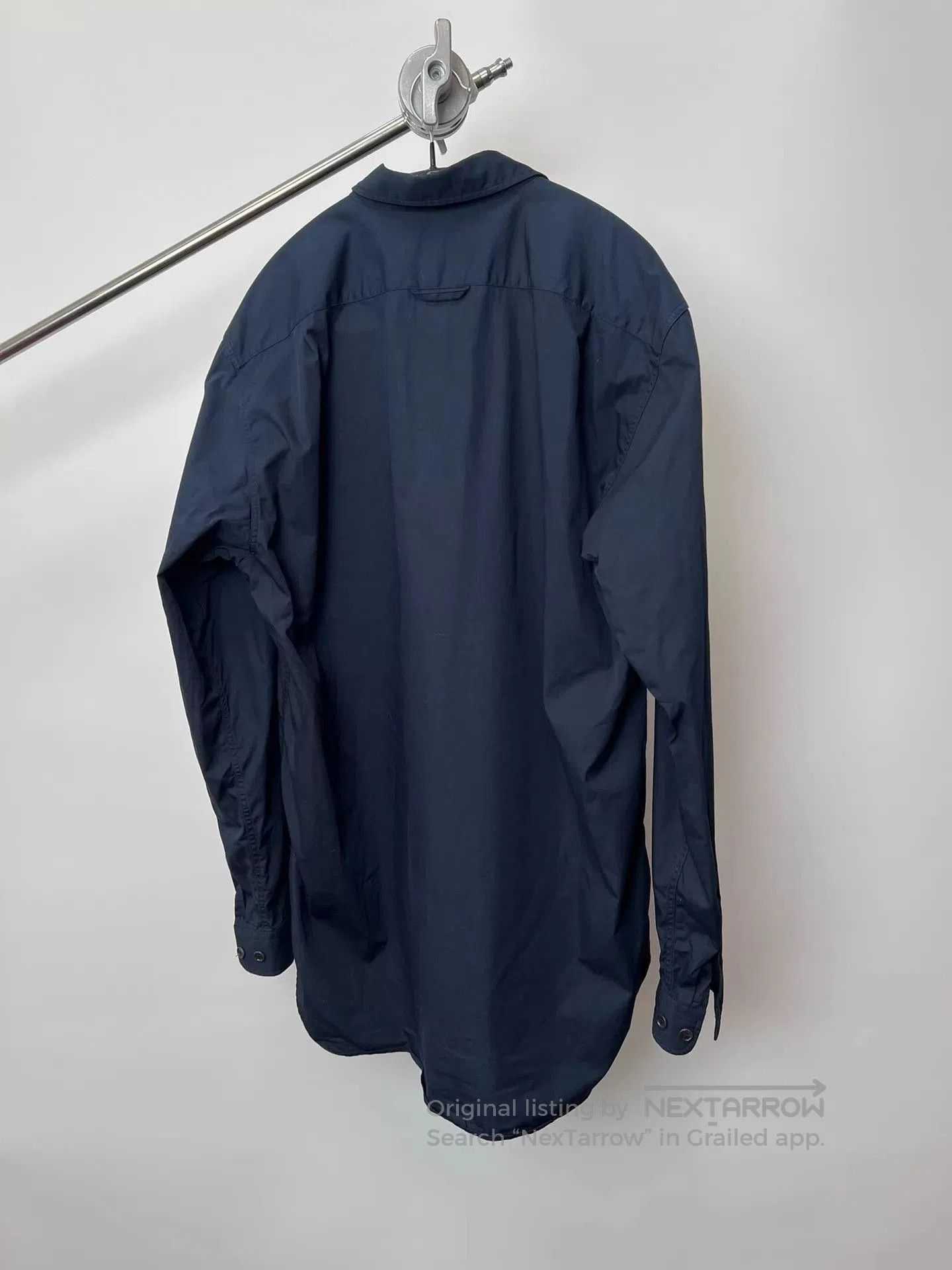 Dries Van Noten Blue Long-Sleeve Button-Up Shirt. Size US M / EU 48-50 / 2 - 5 Thumbnail