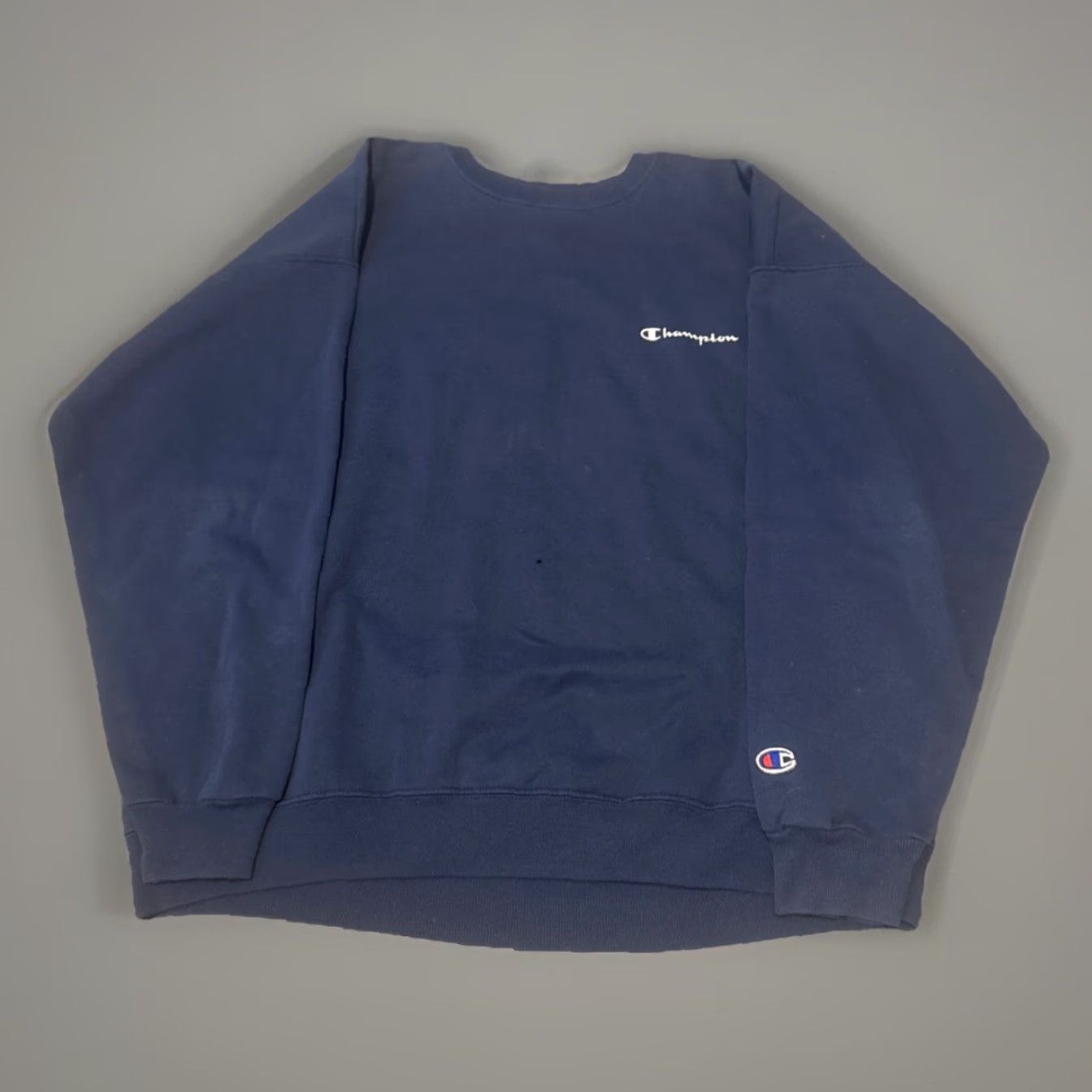 Champion VINTAGE Champion Sweatshirt Crewneck Navy Blue XL 90s Logo Men Shirts? Size US XL / EU 56 / 4 - 2 Thumbnail