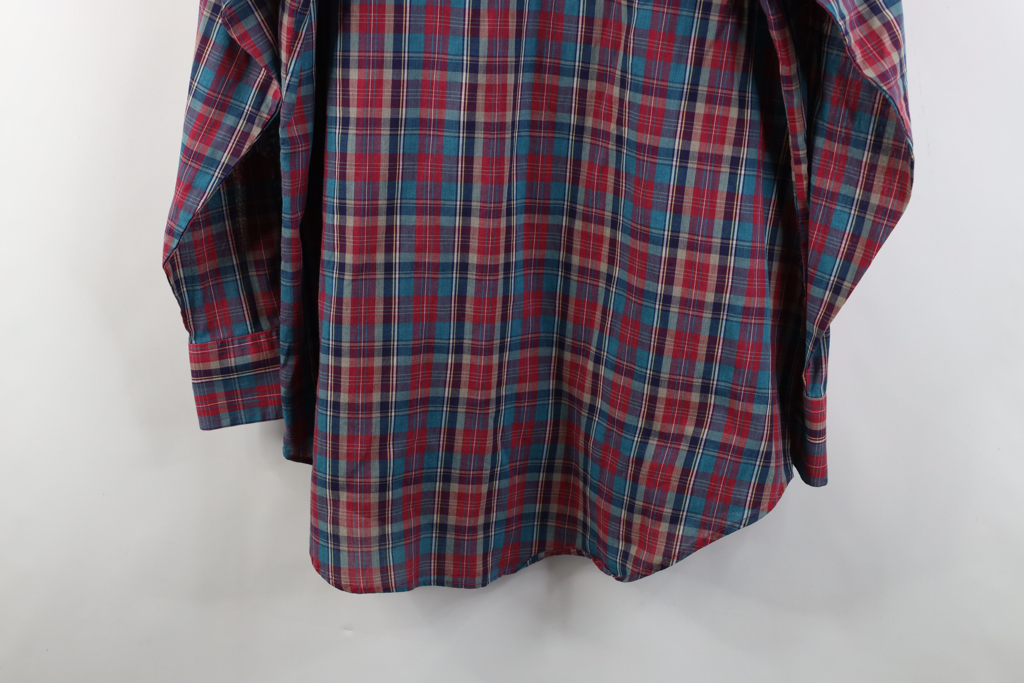 Vintage Vintage 70s Streetwear Madras Western Snap Button Shirt Size US L / EU 52-54 / 3 - 11 Thumbnail