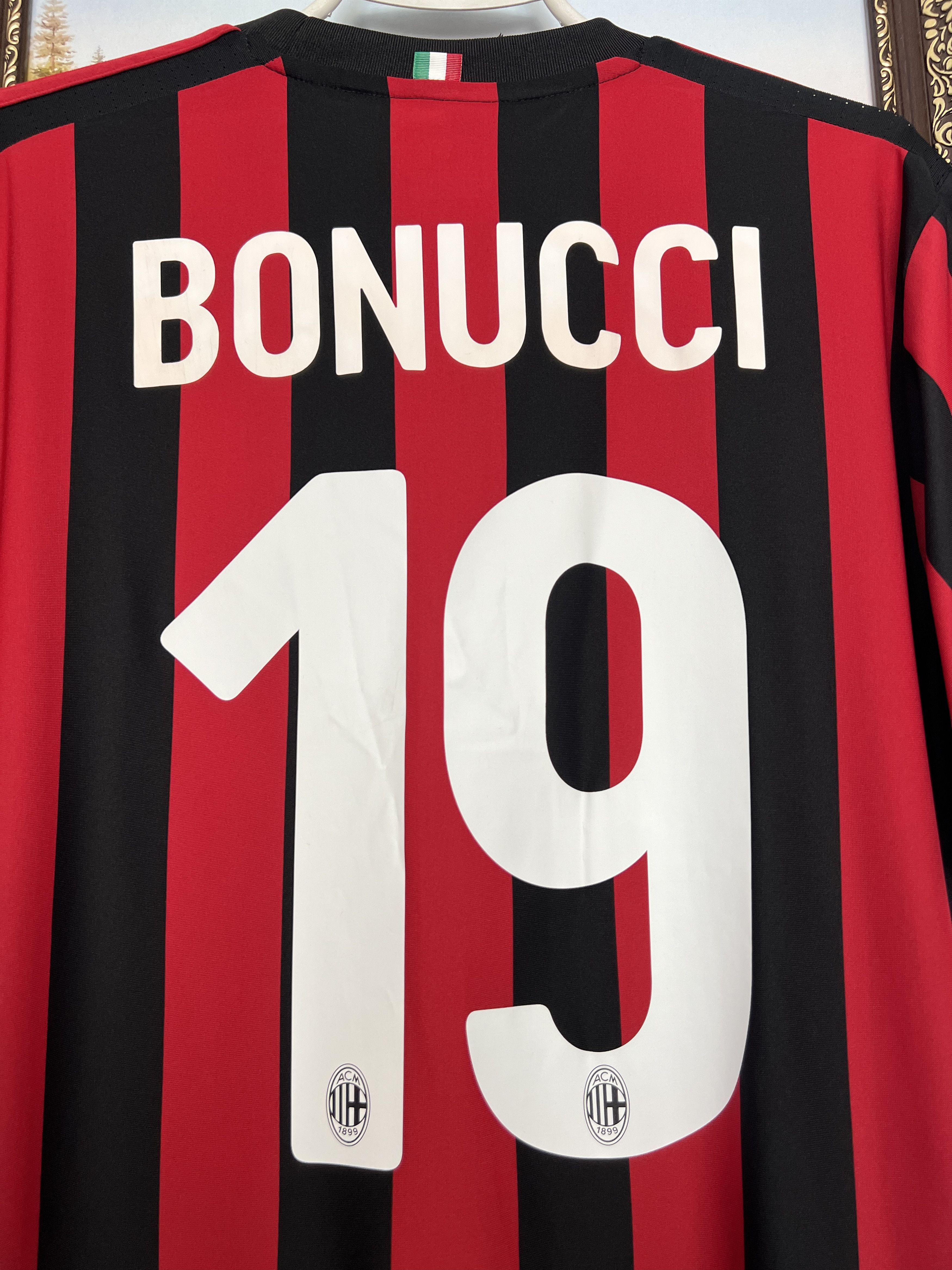 Adidas AC Milan Home football shirt 2017 Soccer #19 Bonucci Adidas Size US L / EU 52-54 / 3 - 15 Thumbnail