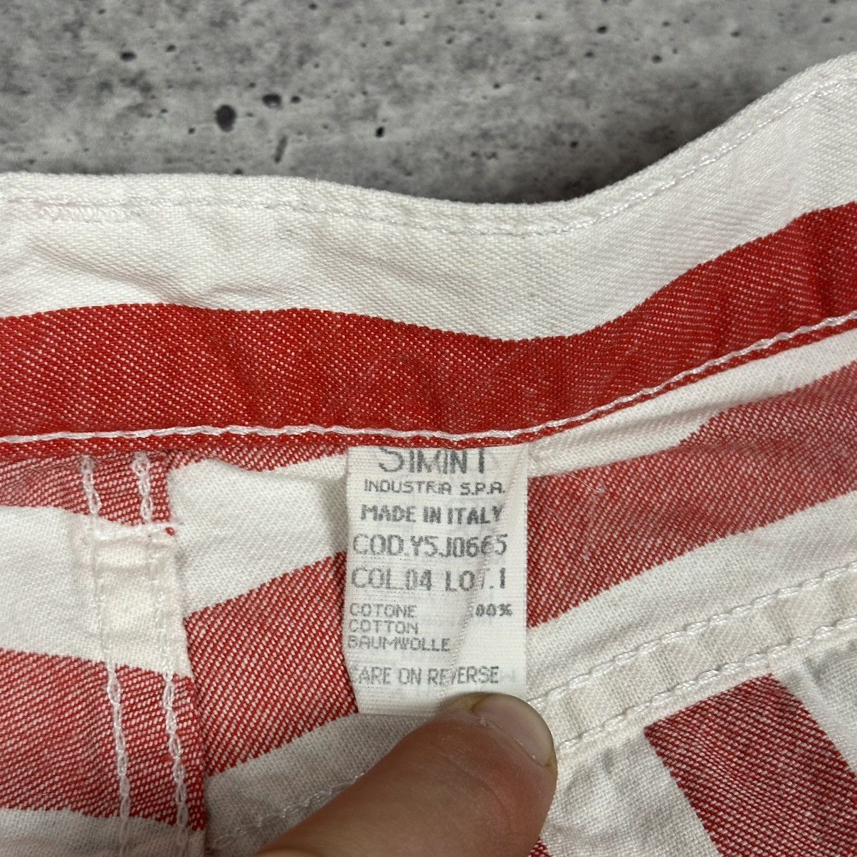 Armani × Vintage Armani Jeans Vintage Striper Red-White Metal Logo Women’s Size 29" - 7 Thumbnail