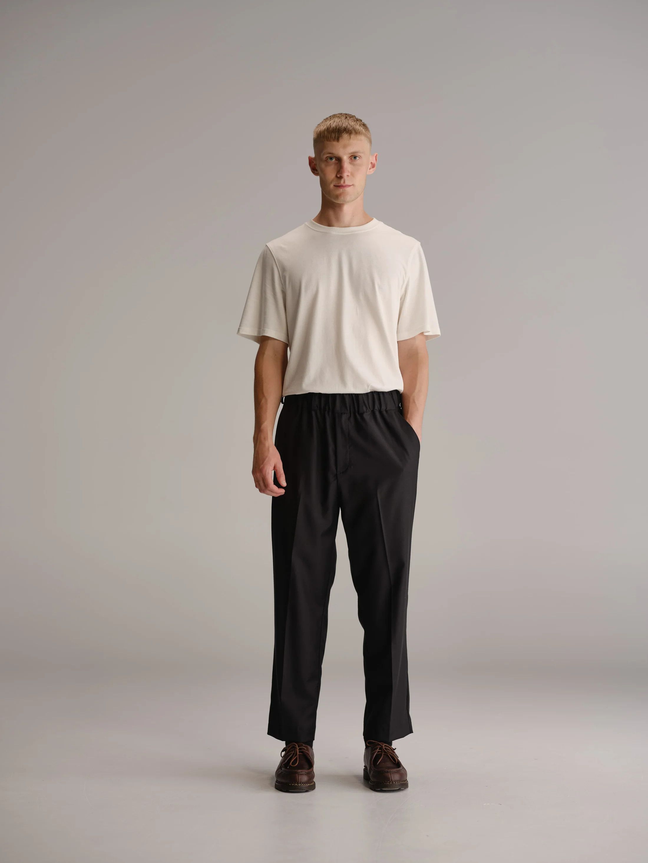 Other 💚 Thom Morison Elastic Trouser Pant Black Medium NEW Size US 32 / EU 48 - 3 Thumbnail