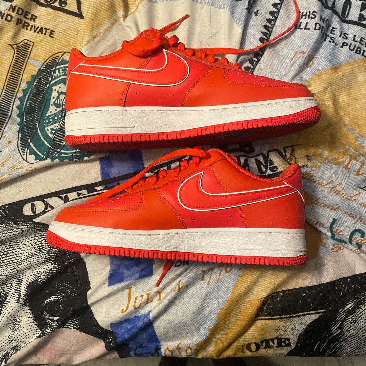 Nike Orange and red af1 Size US 11 / EU 44 - 3 Thumbnail