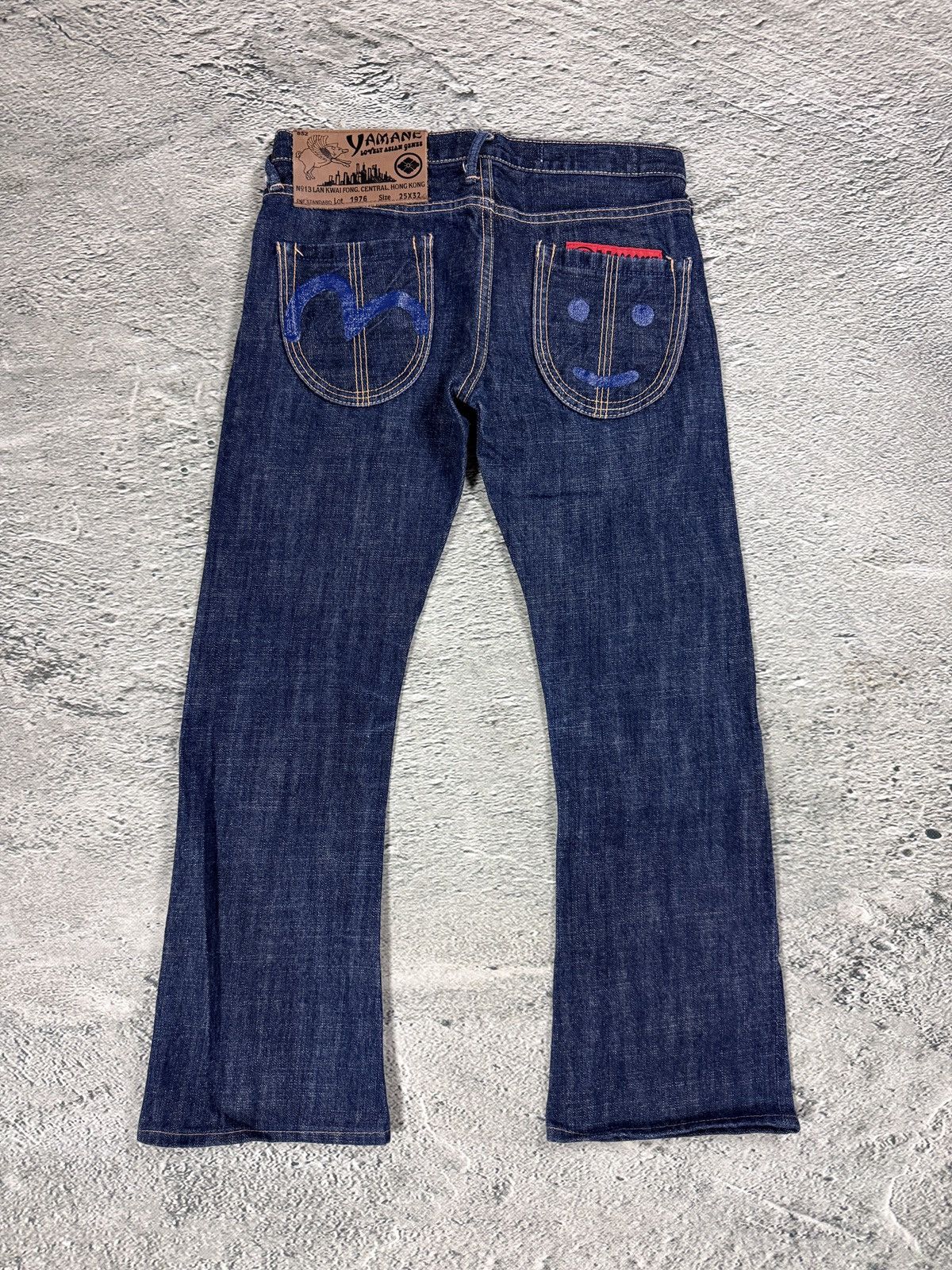 Evisu Evisu Yamane jeans bootcut navy vintage smiley face gull Size 25" / US 0 / IT 36 - 1 Thumbnail