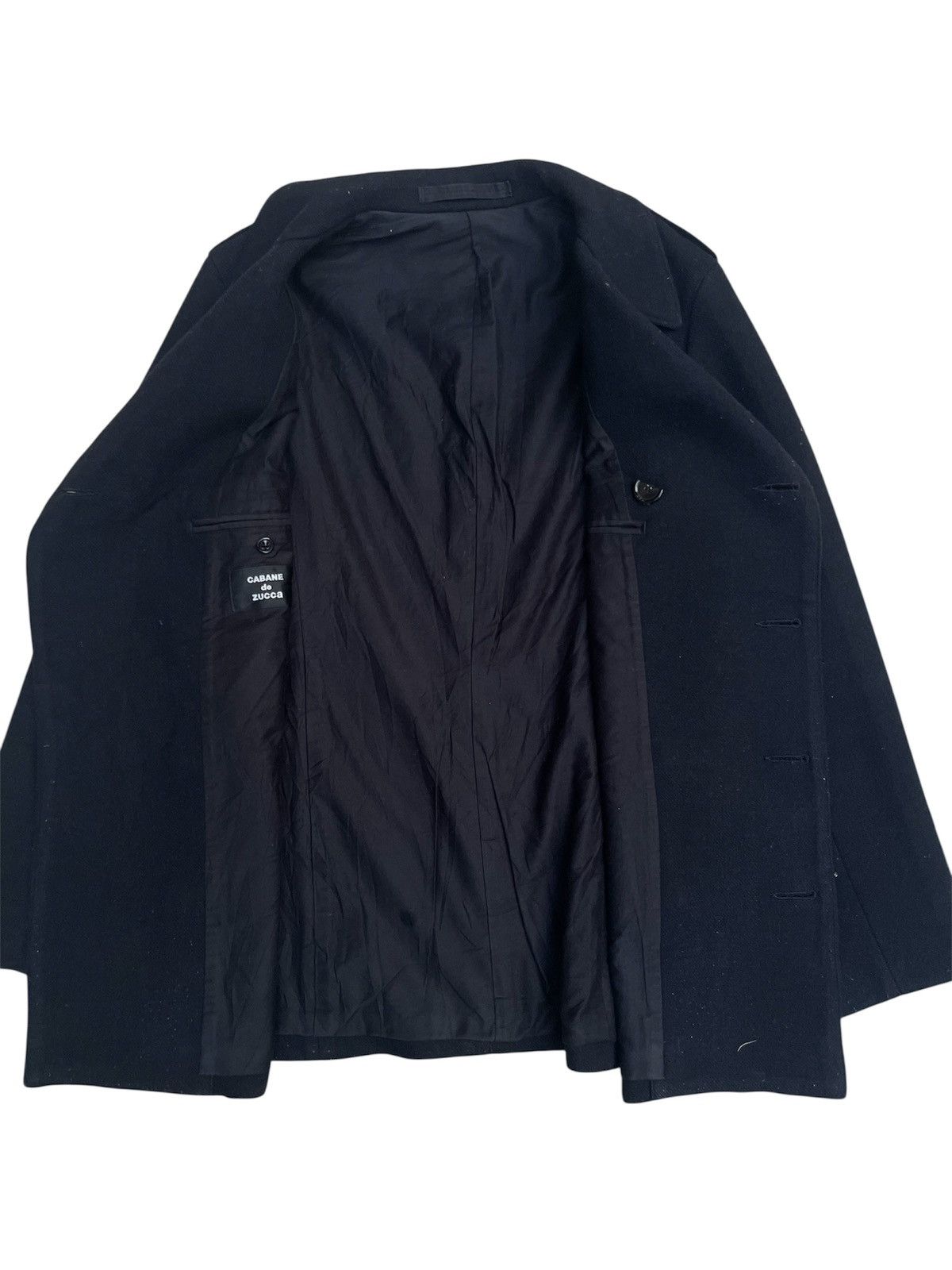 CABANE de ZUCCa Cabane de Zucca Double-Breasted Navy Wool Peacoat Size US M / EU 48-50 / 2 - 2 Thumbnail