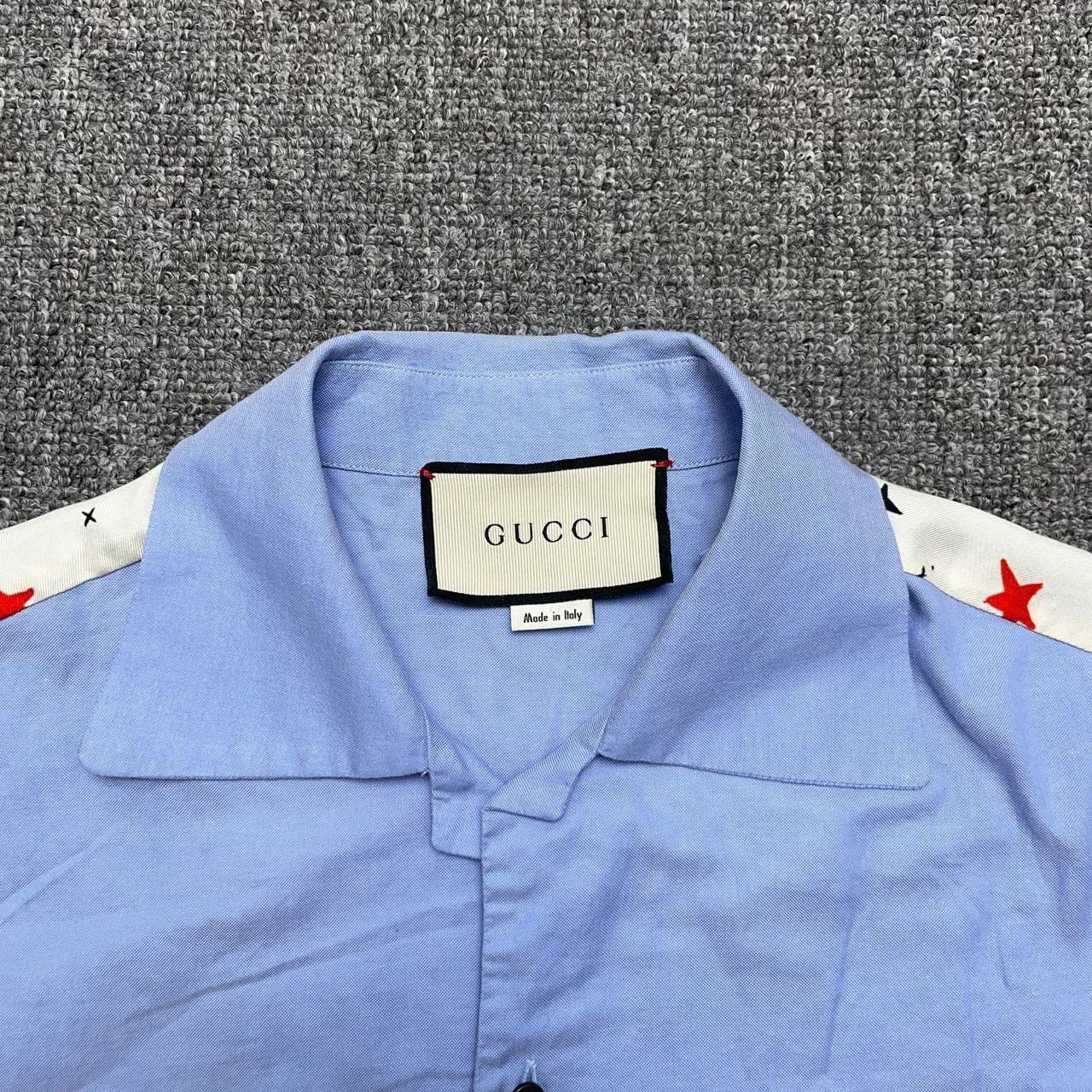 Gucci Gucci Blue short-sleeved shirt 2501-Nextarrow Size US S / EU 44-46 / 1 - 3 Thumbnail
