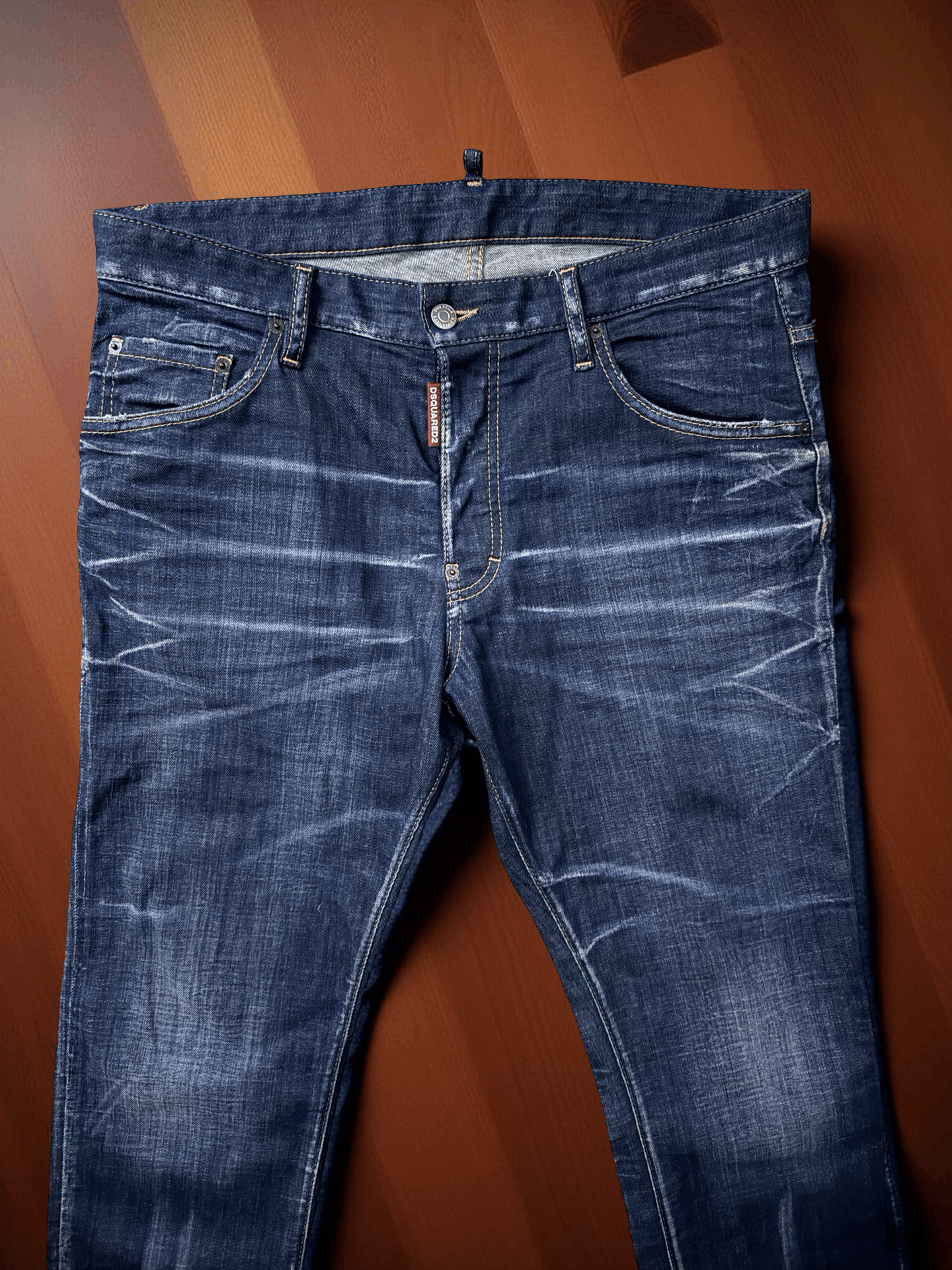 Dsquared2 DSQUARED2 DSQ2 RED LOGO BLUE DENIM SKATER JEANS SZ. 50 Size US 34 / EU 50 - 11 Thumbnail