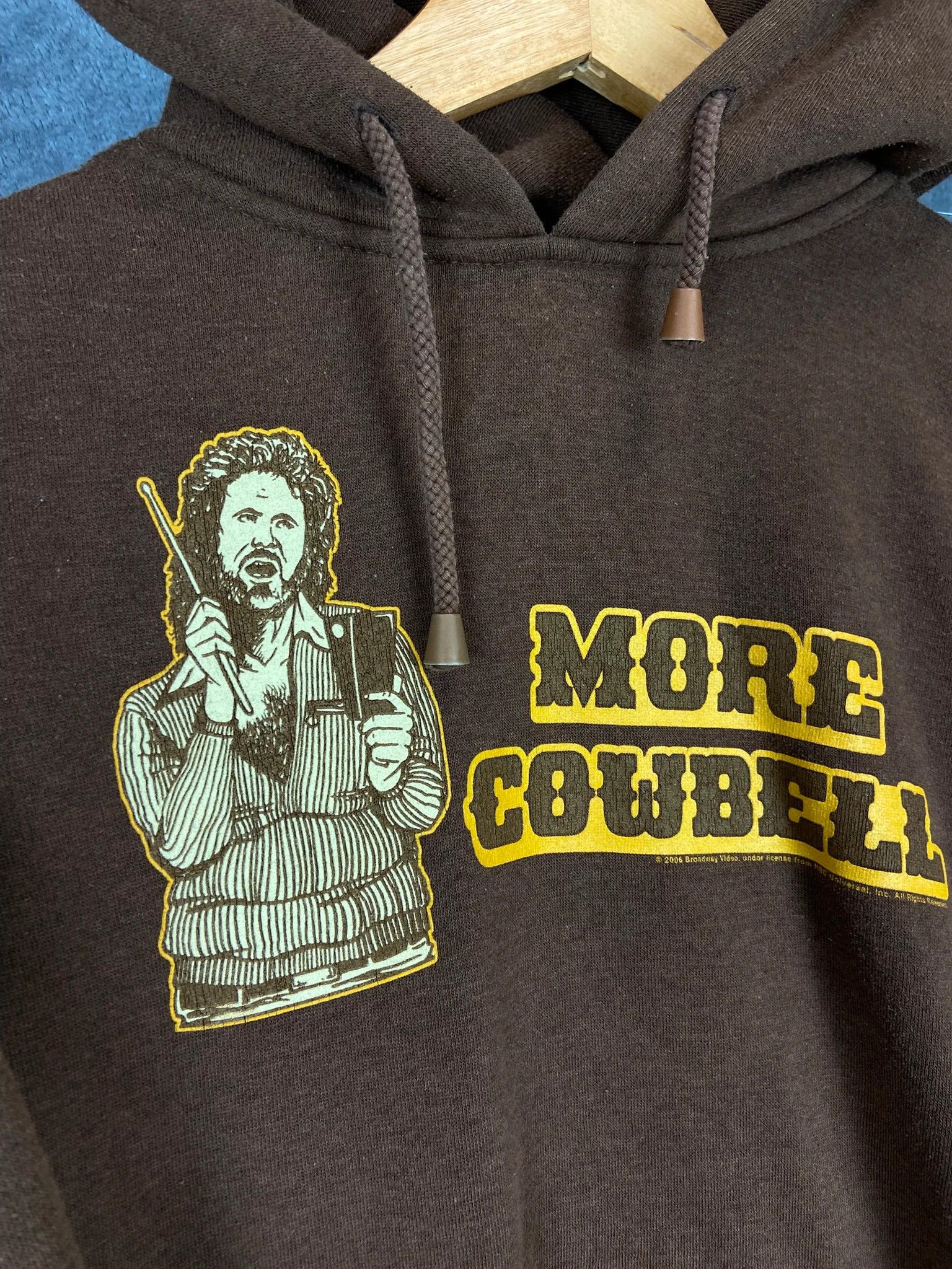 Vintage Vintage More Cowbell Hoodie M | Brown Graphic Sweatshirt Size US M / EU 48-50 / 2 - 2 Thumbnail