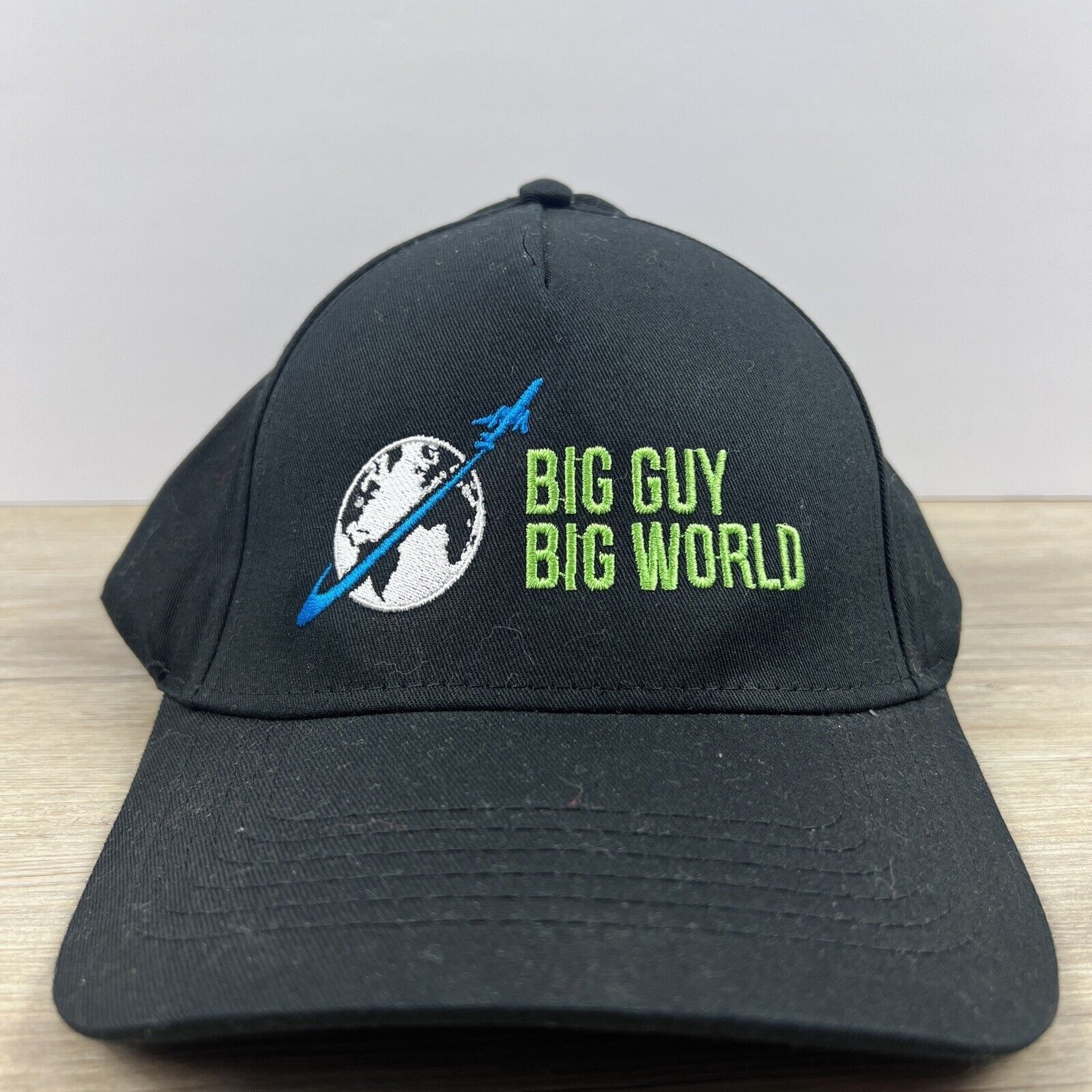 Other Big Guy Big World Hat Snapback Hat Black Adjustable Hat Adul Size ONE SIZE - 2 Thumbnail