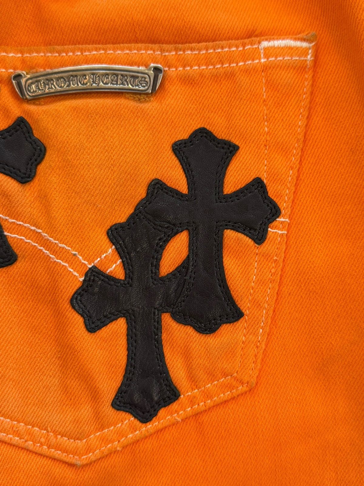 Chrome Hearts × Gallery Dept. Chrome Hearts OFF WHITE Flare Denim Size US 33 - 5 Thumbnail