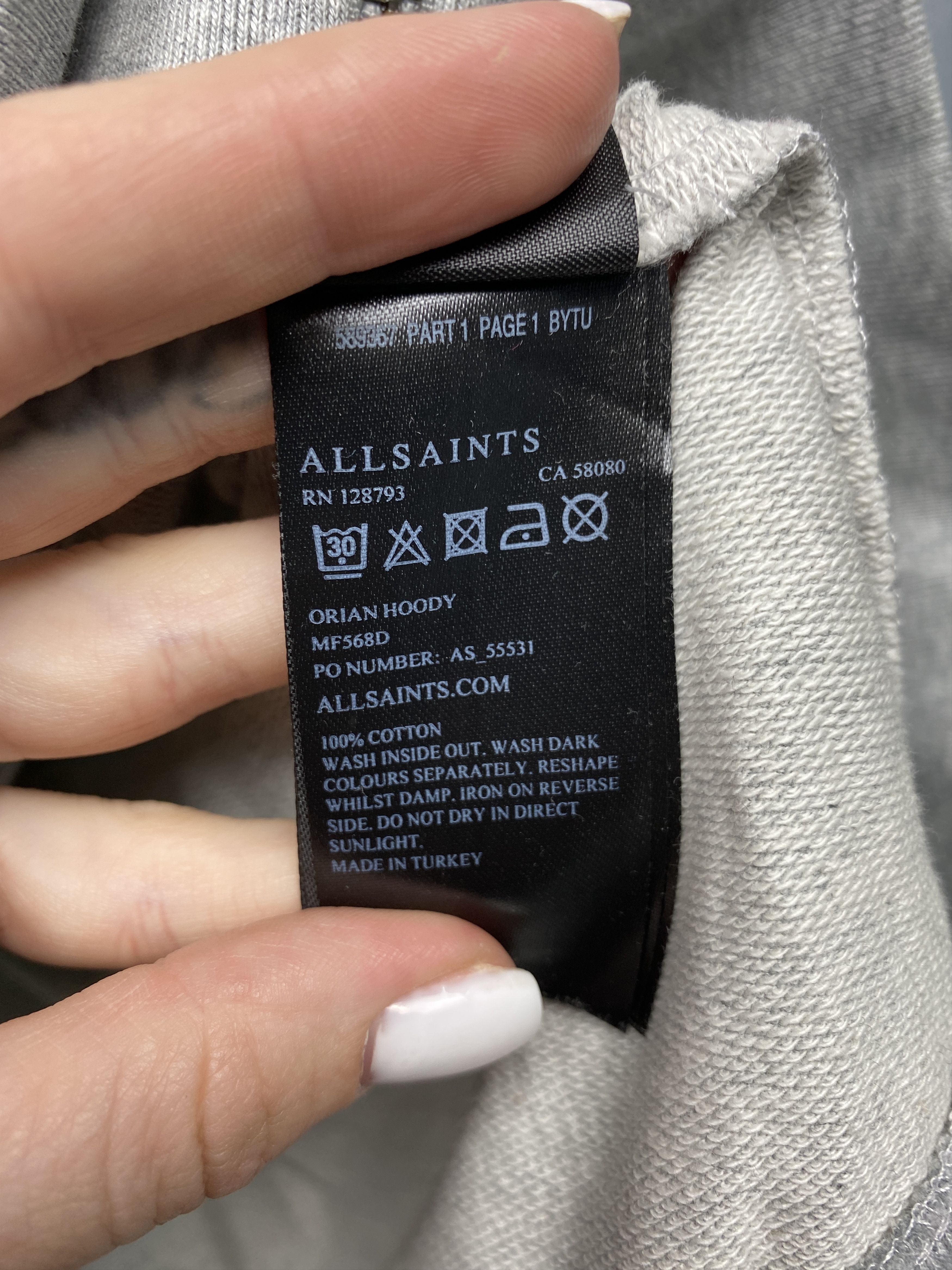 Allsaints × Vintage Allsaints Vintage Mens Orian Zip Hoodie Size US S / EU 44-46 / 1 - 5 Thumbnail