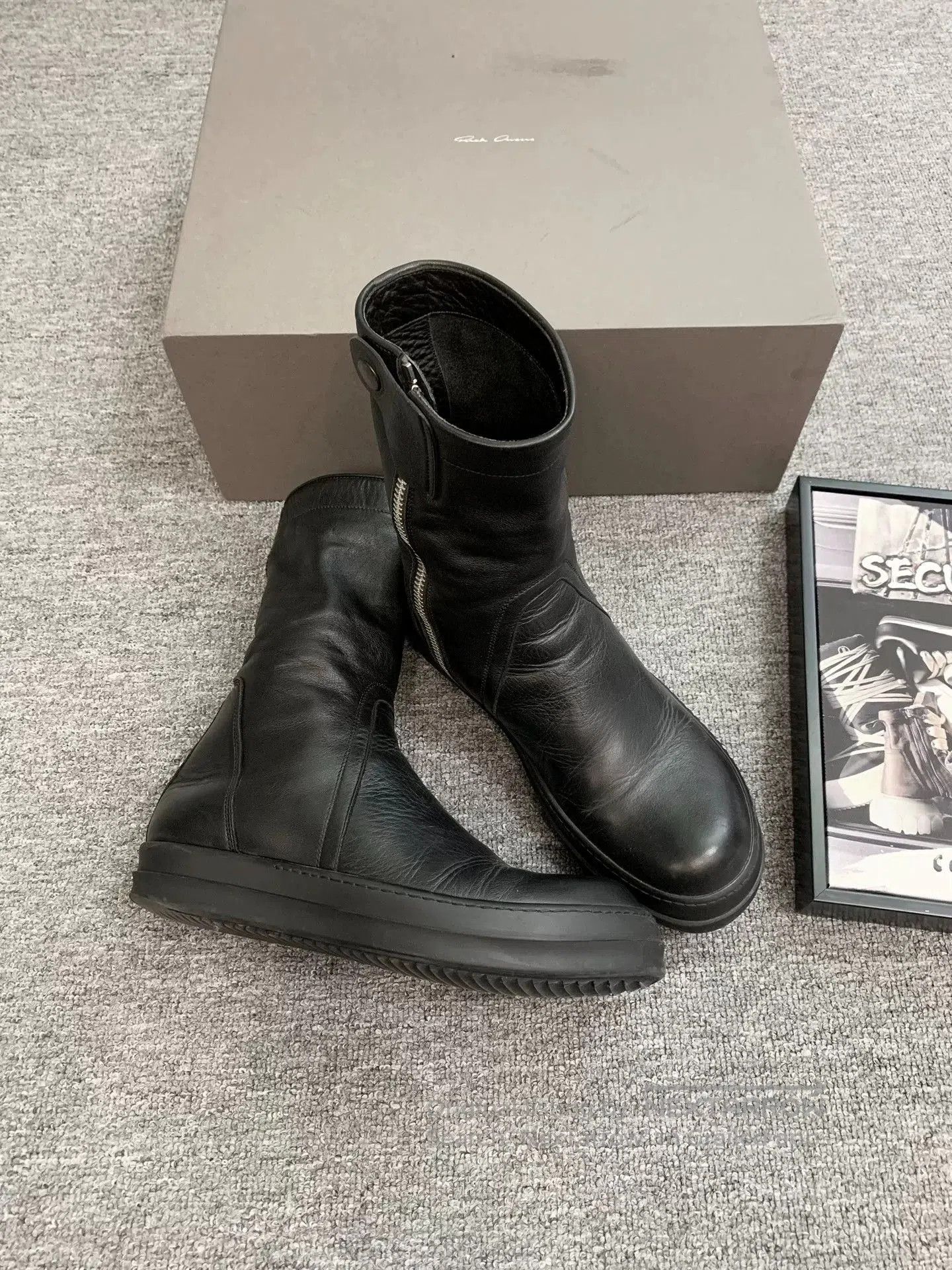 Rick Owens Rick Owens 15FW Calf Leather Zip Boots. Size US 7 / EU 40 - 4 Thumbnail