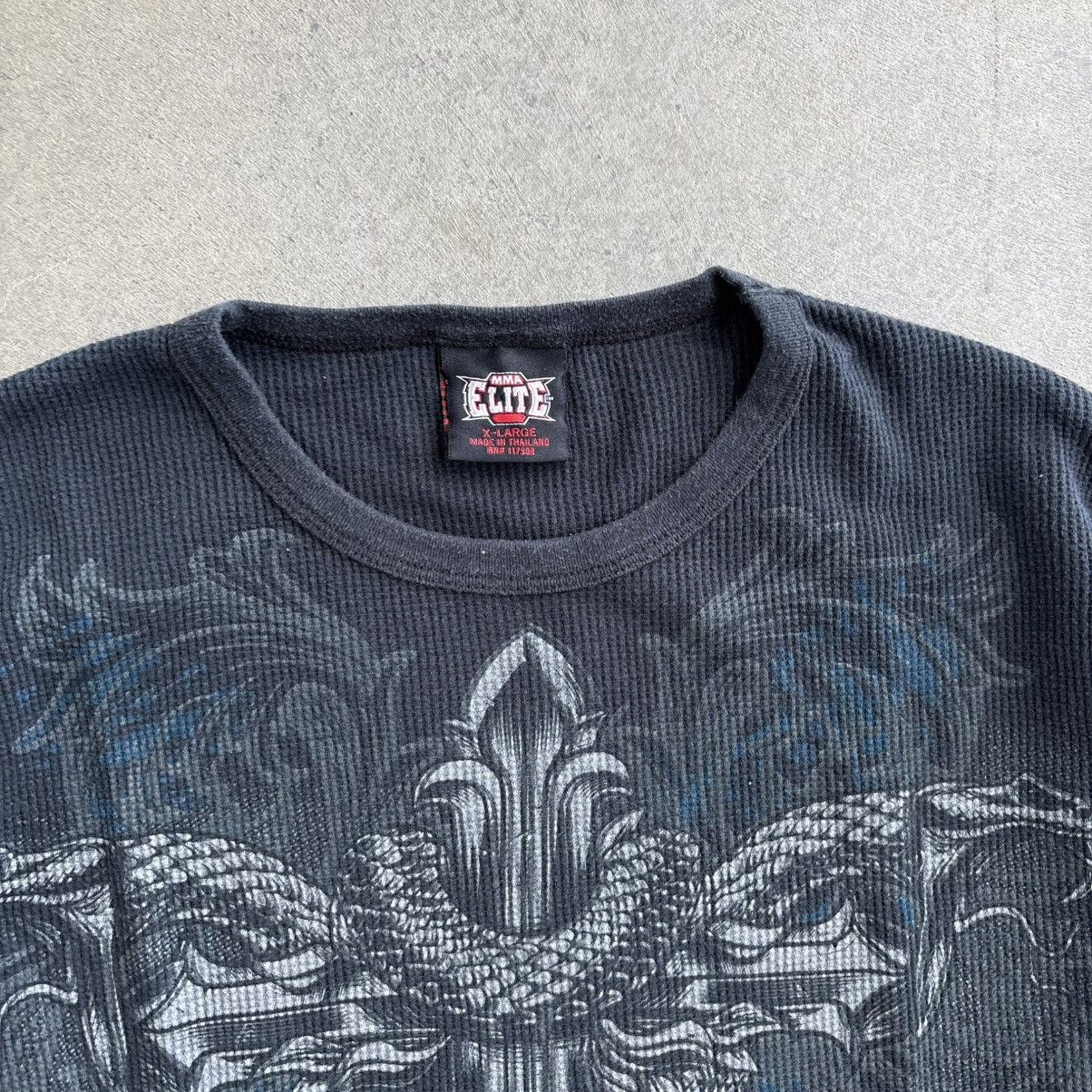 Affliction × Tapout Vintage Y2K MMA Elite Black Thermal Affliction Gothic XL Size US XL / EU 56 / 4 - 4 Thumbnail